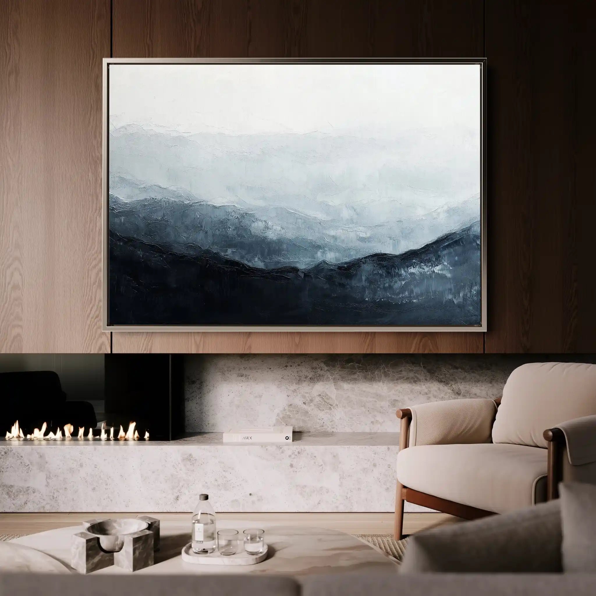 Abstract 694 Canvas Art 60 x 40 cm / Black