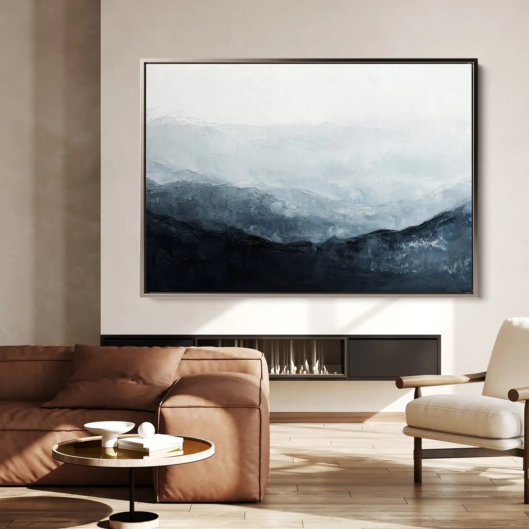 Abstract 694 Canvas Art 60 x 40 cm / Black