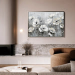Floral 695 Canvas Art 60 x 40 cm / Black