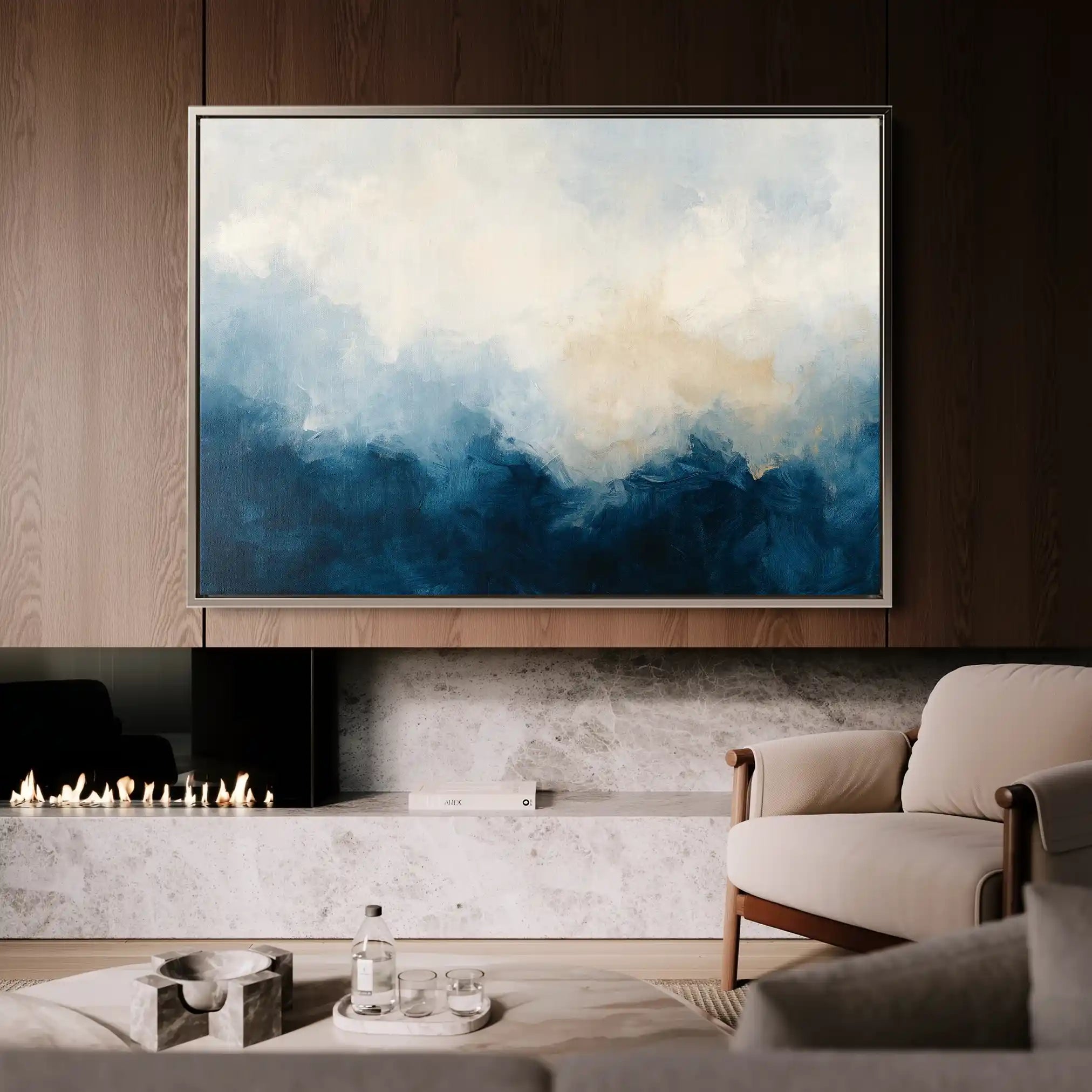 Abstract 696 Canvas Art 60 x 40 cm / Black