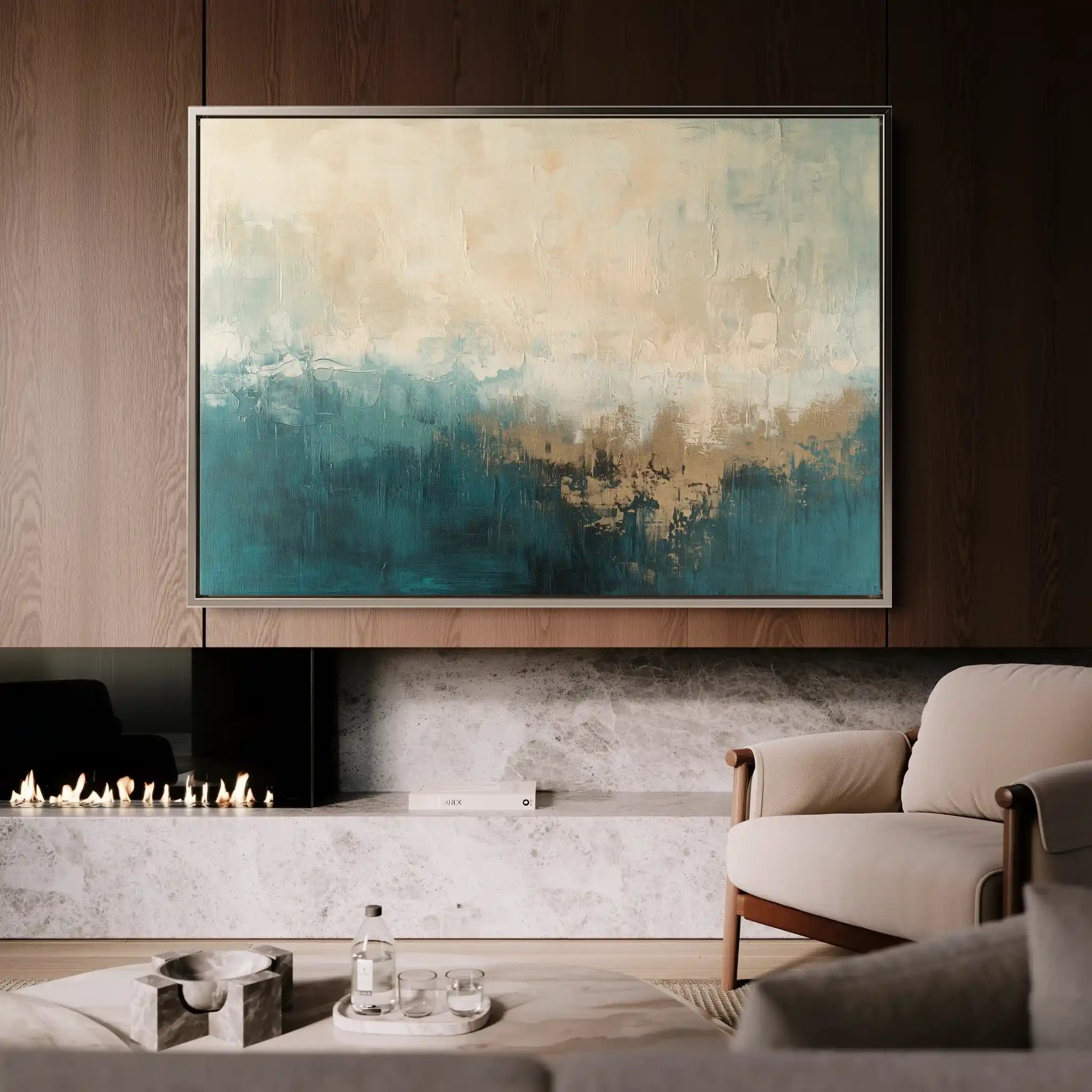 Abstract 699 Canvas Art 60 x 40 cm / Black