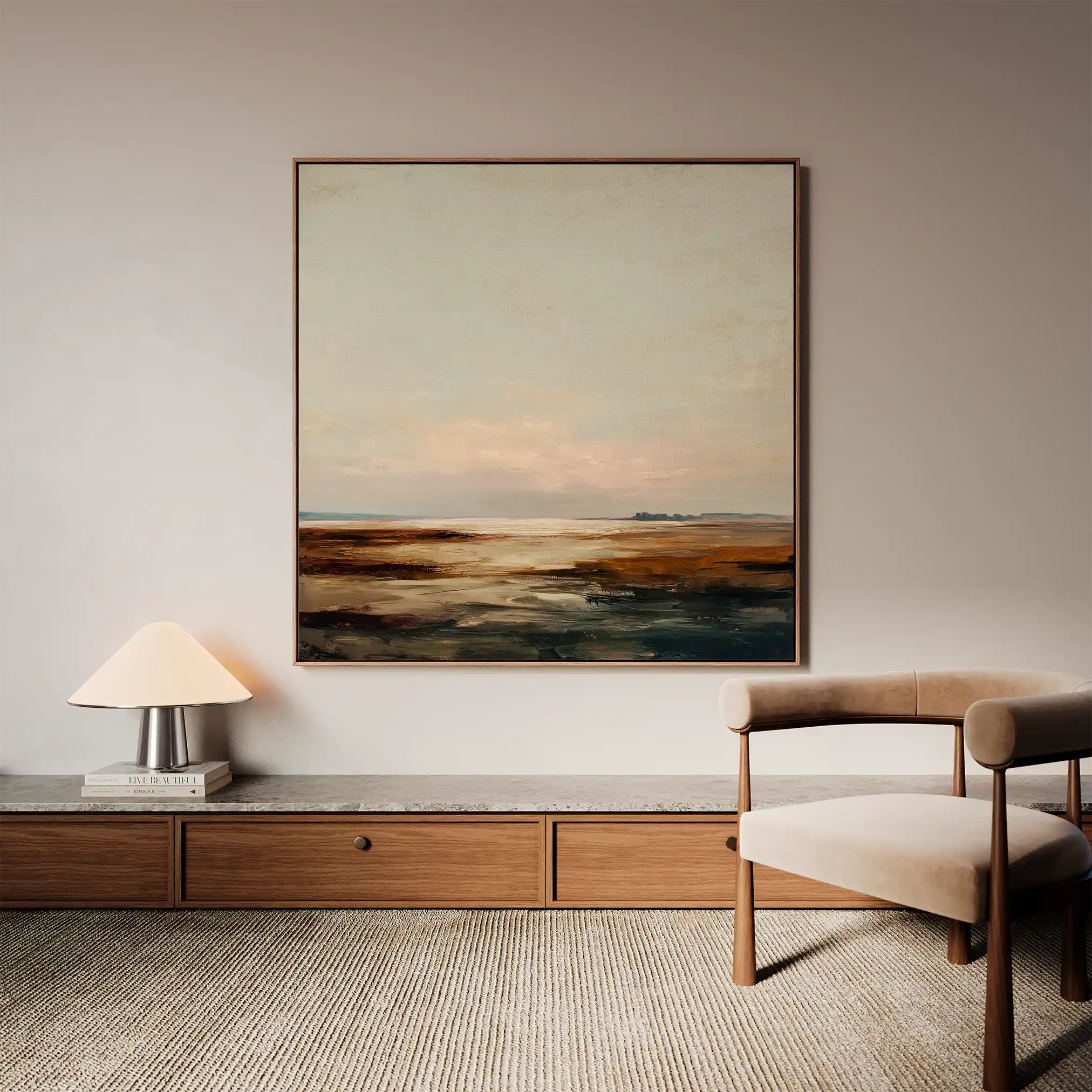 Abstract 709 Canvas Art 60 x 60 cm / Black