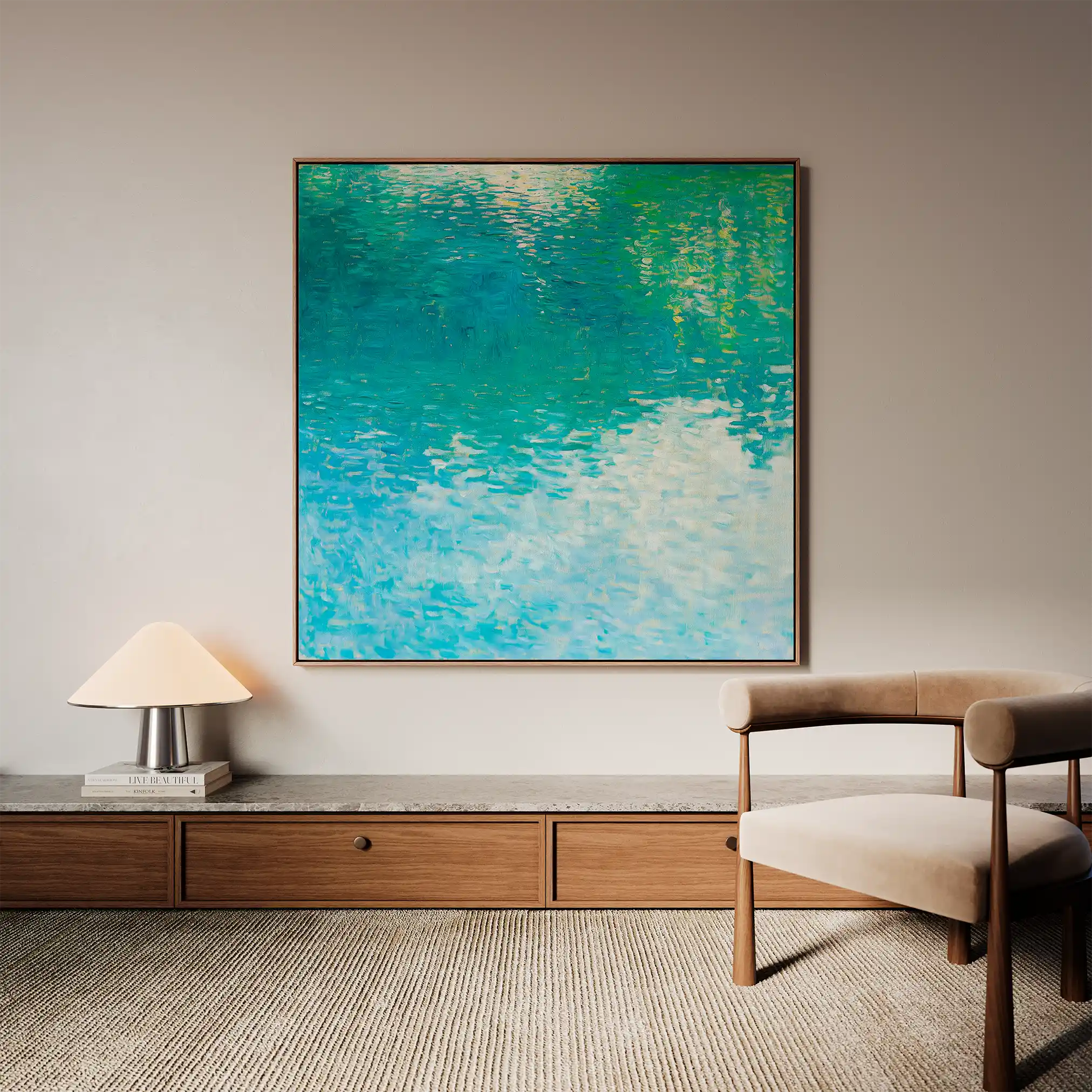 Abstract 711 Canvas Art 60 x 60 cm / Black