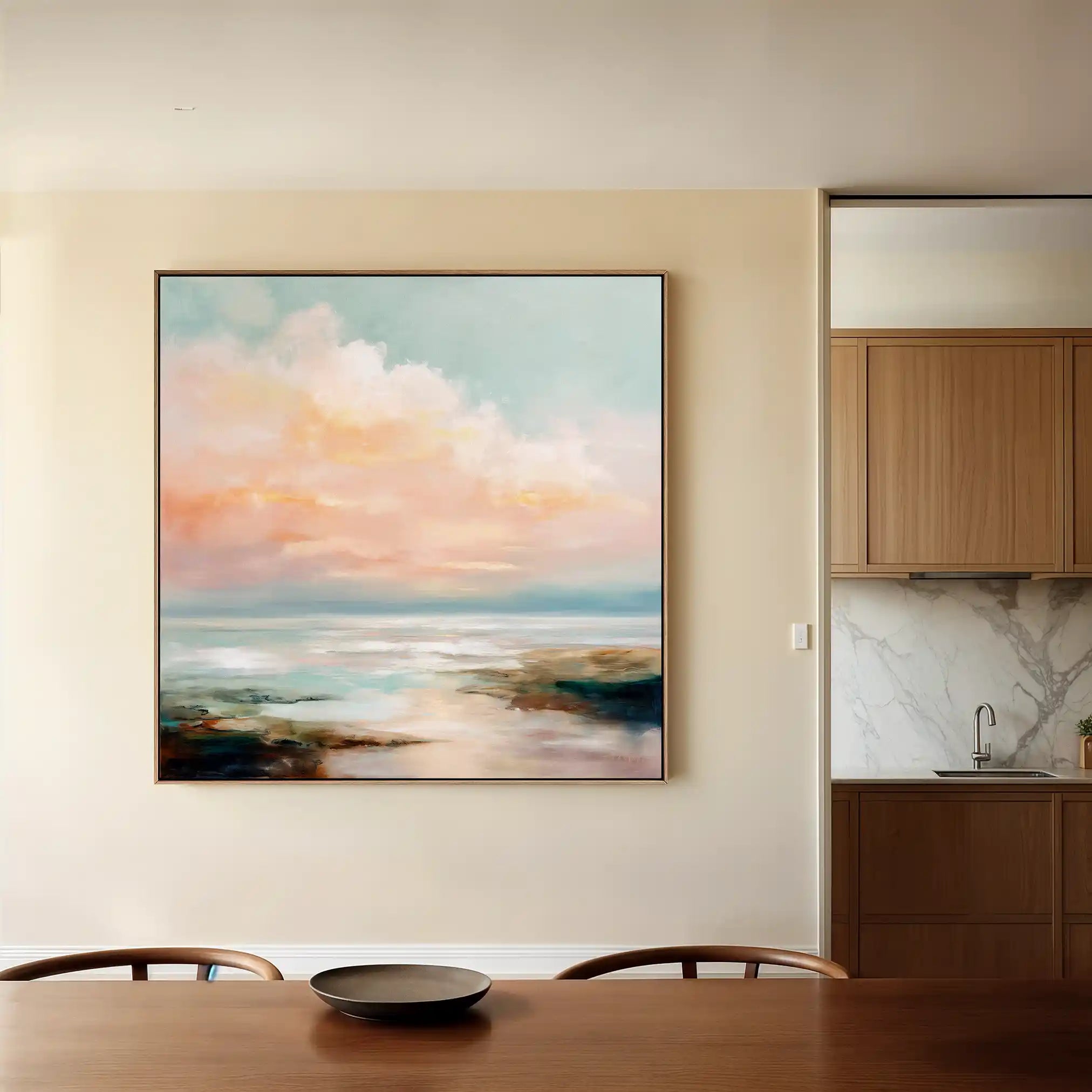 Abstract 713 Canvas Art 60 x 60 cm / Black