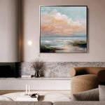 Abstract 713 Canvas Art 60 x 60 cm / Black