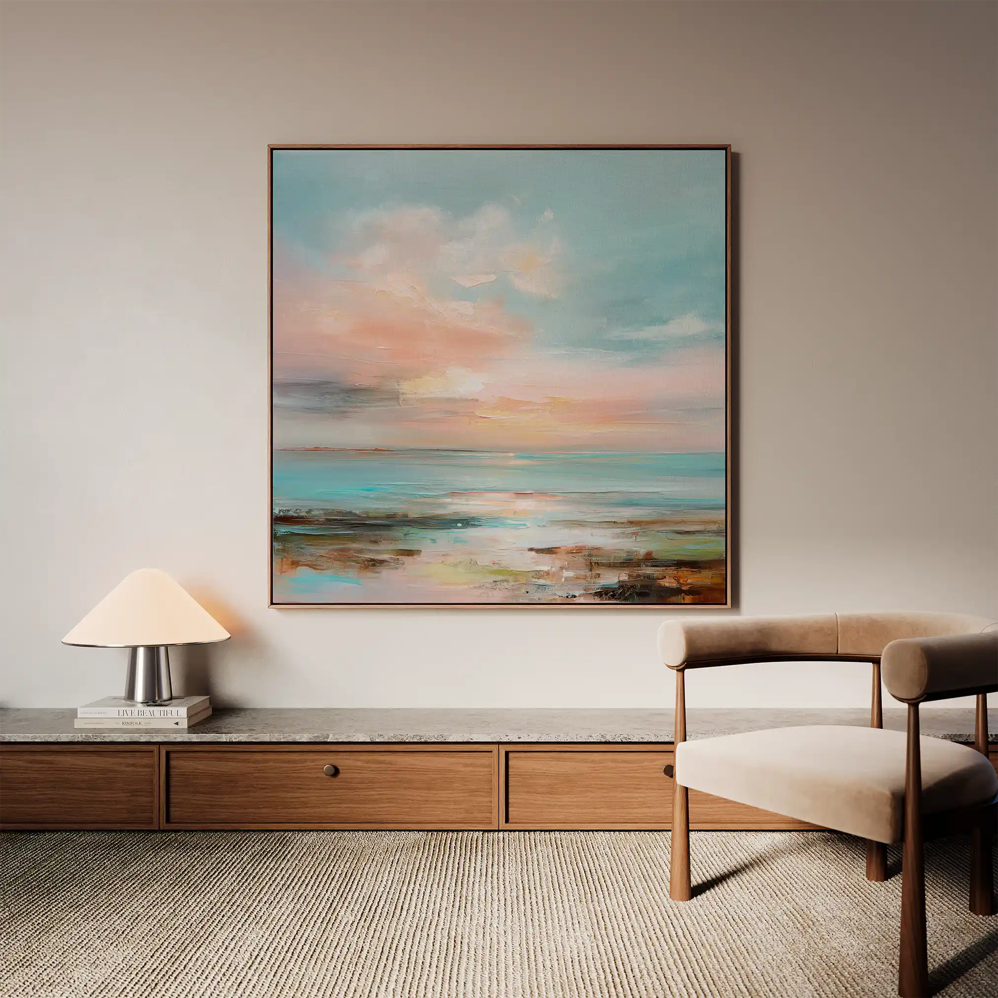 Abstract 714 Canvas Art 60 x 60 cm / Black