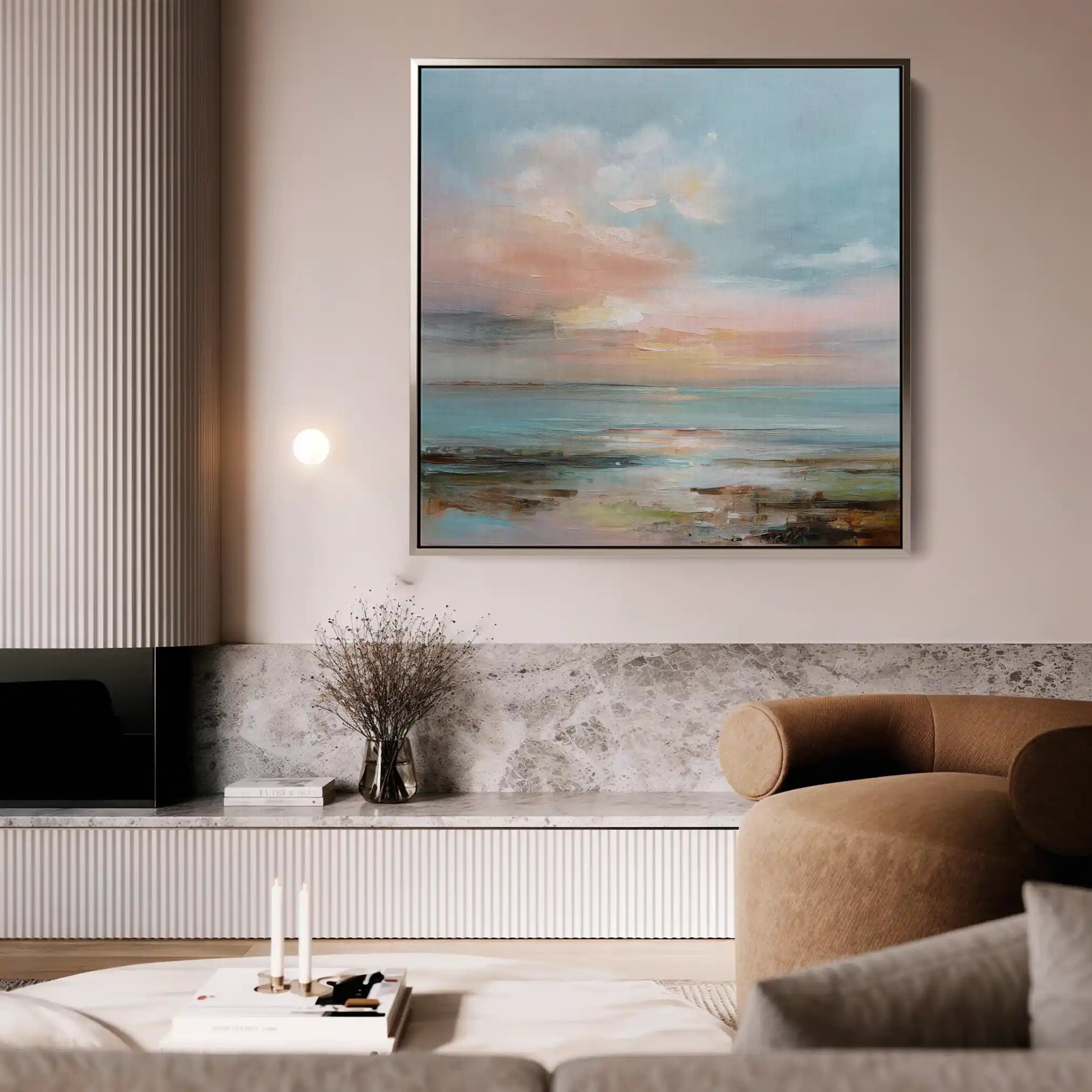 Abstract 714 Canvas Art 60 x 60 cm / Black