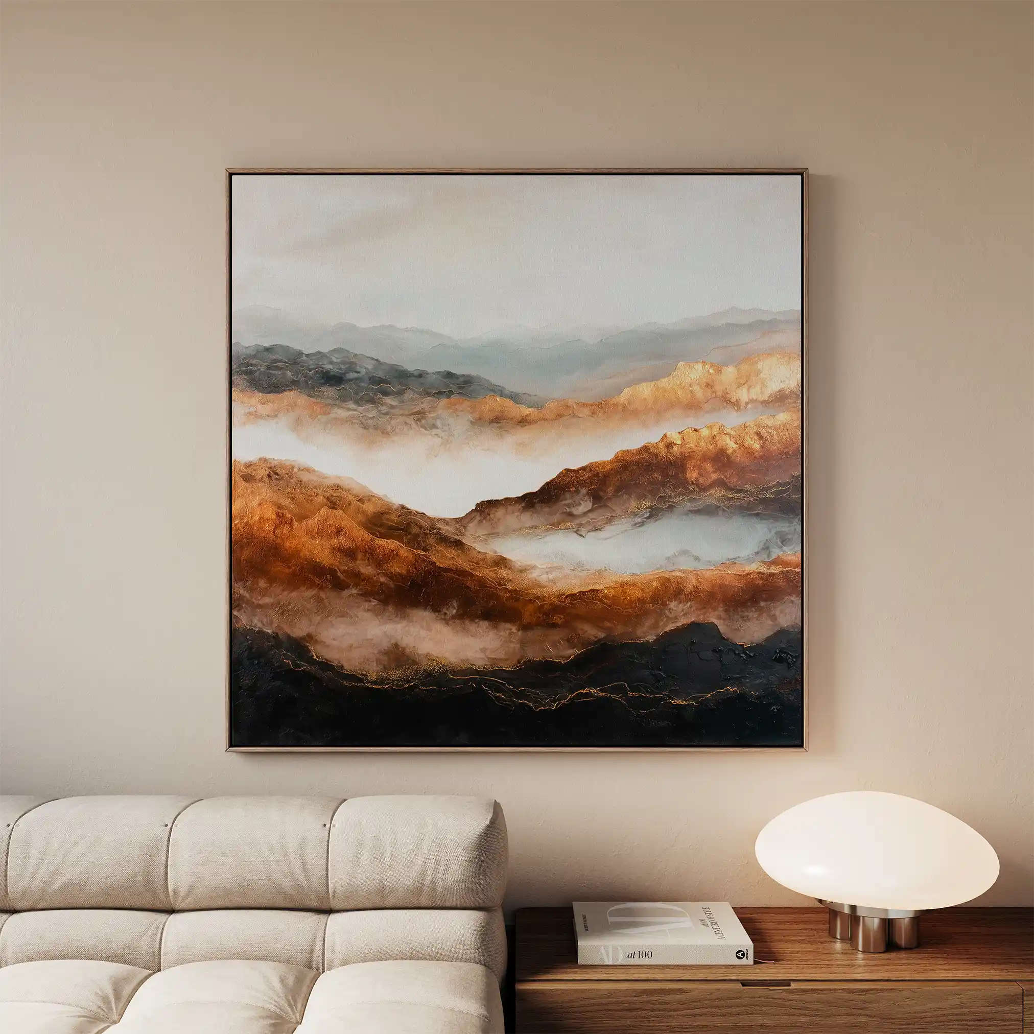 Abstract 715 Canvas Art 60 x 60 cm / Black