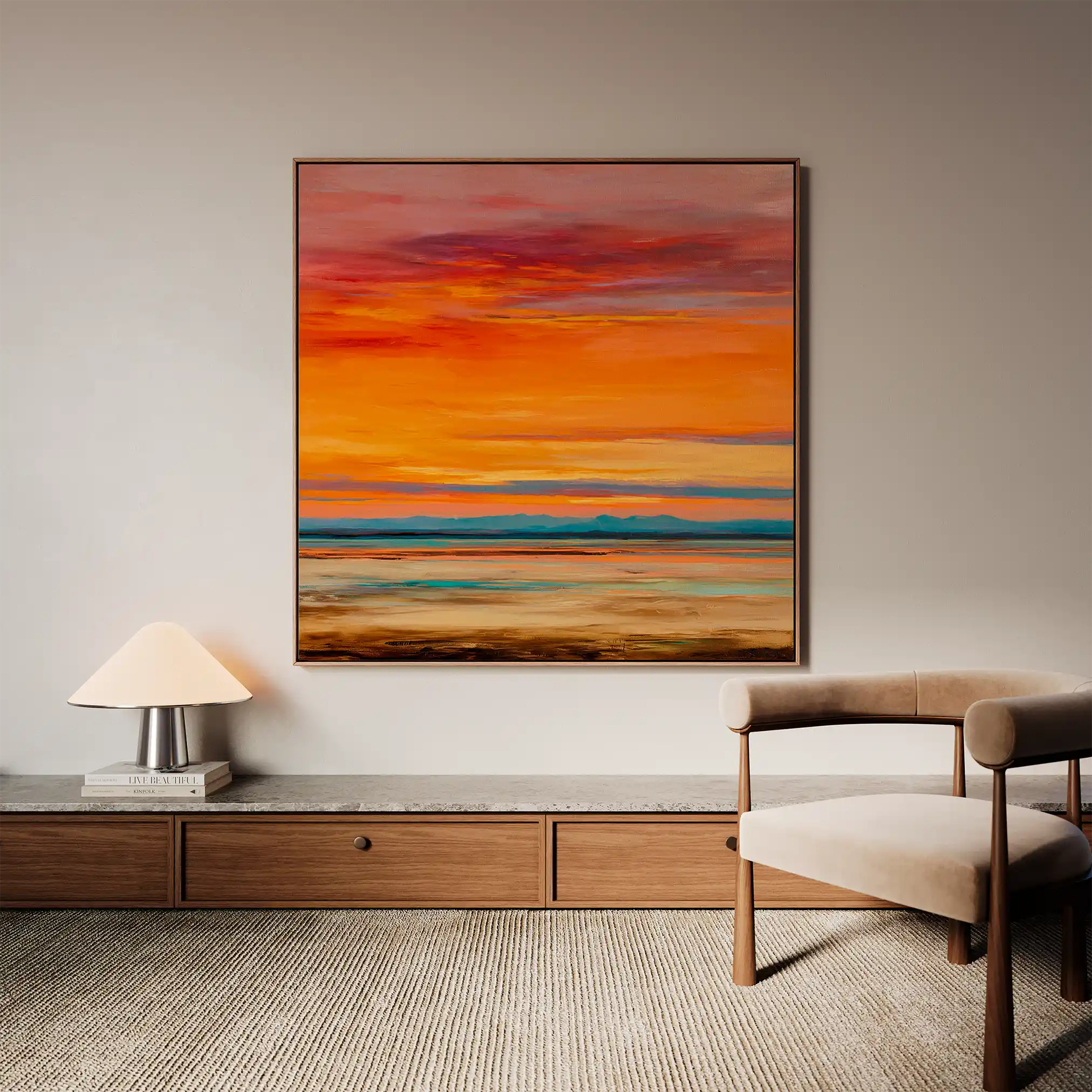 Abstract 717 Canvas Art 60 x 60 cm / Black
