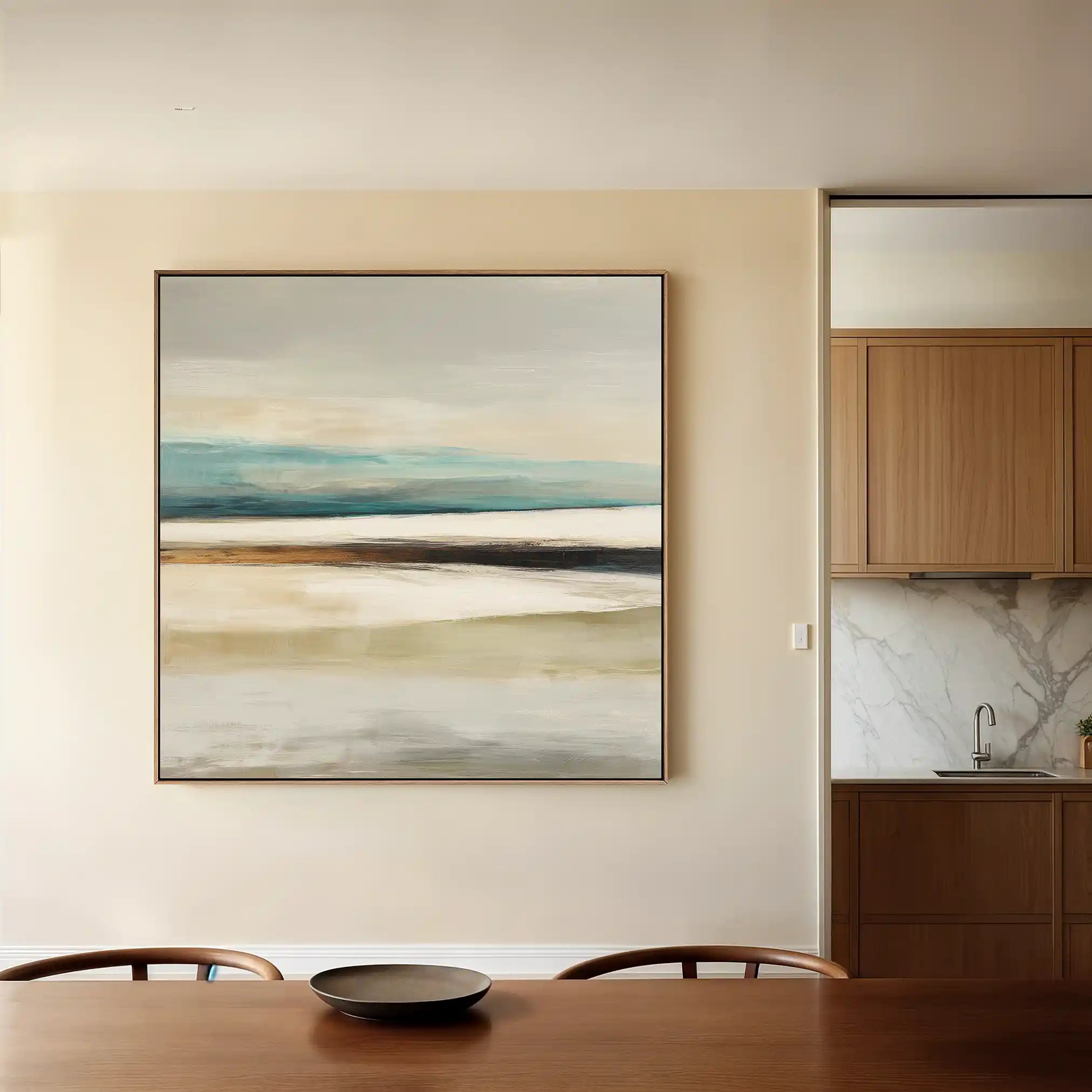 Abstract 725 Canvas Art 60 x 60 cm / Black