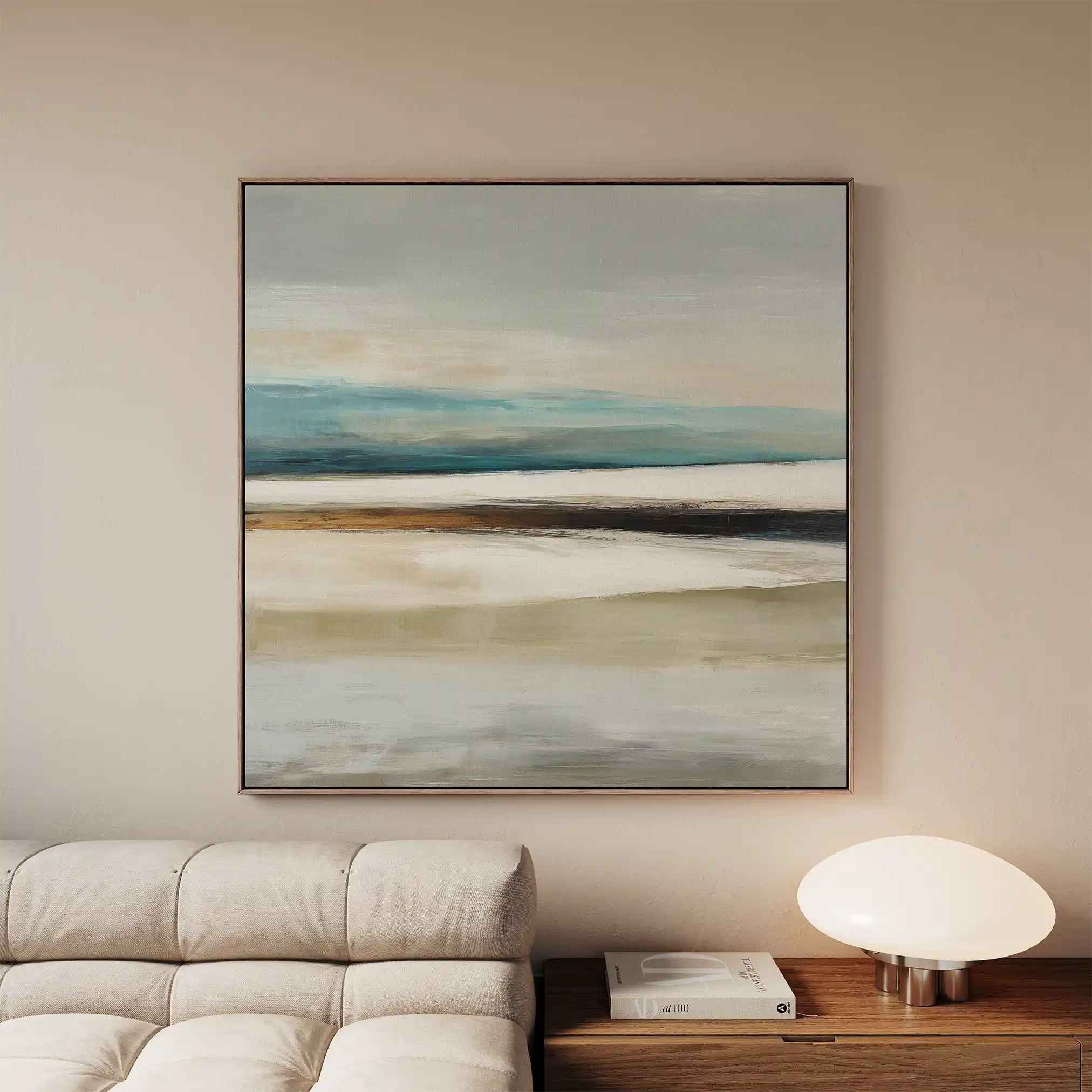 Abstract 725 Canvas Art 60 x 60 cm / Black