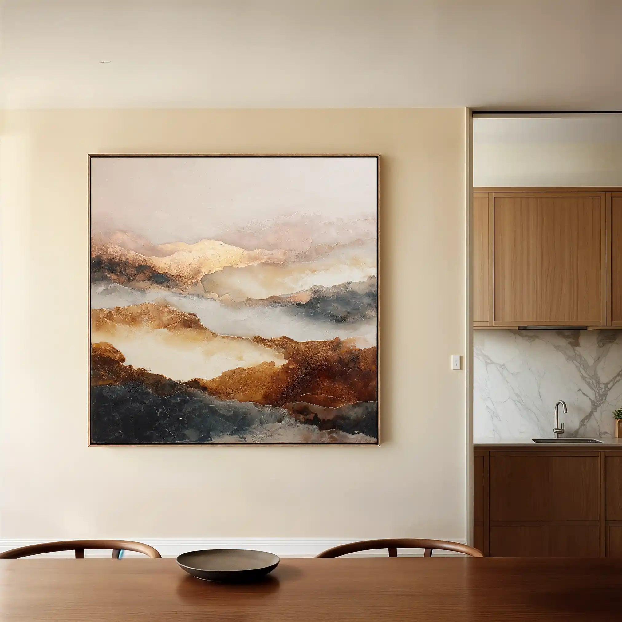 Abstract 726 Canvas Art 60 x 60 cm / Black