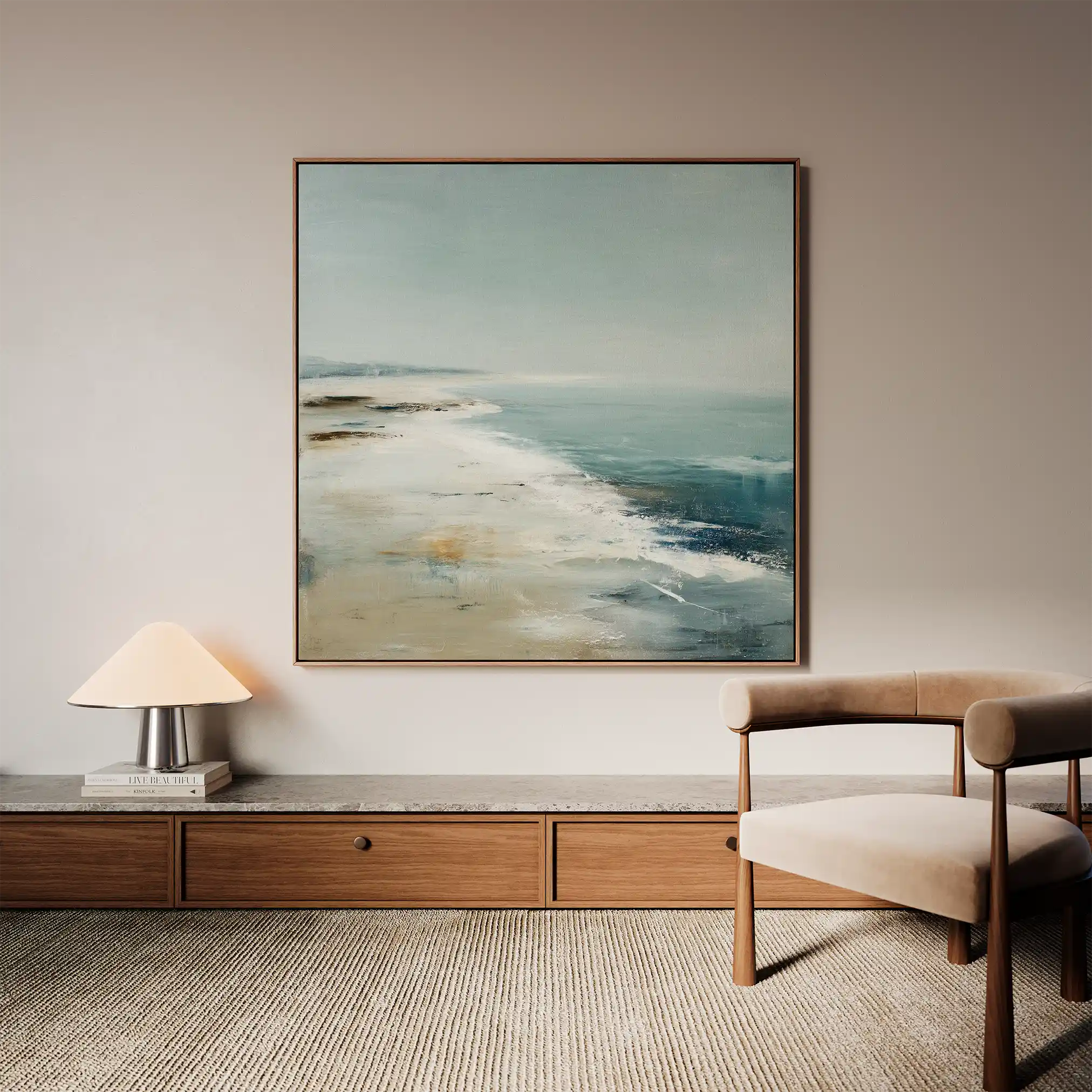 Abstract 729 Canvas Art 60 x 60 cm / Black