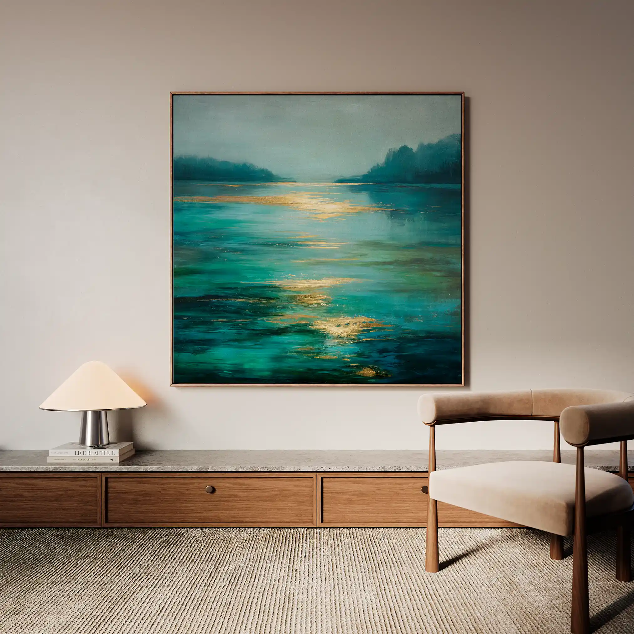 Abstract 732 Canvas Art 60 x 60 cm / Black