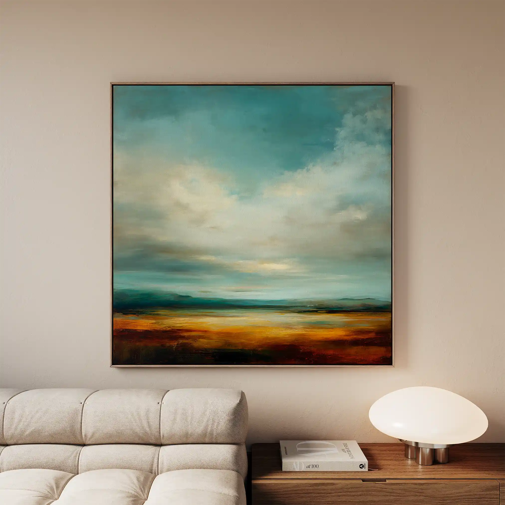 Abstract 733 Canvas Art 60 x 60 cm / Black