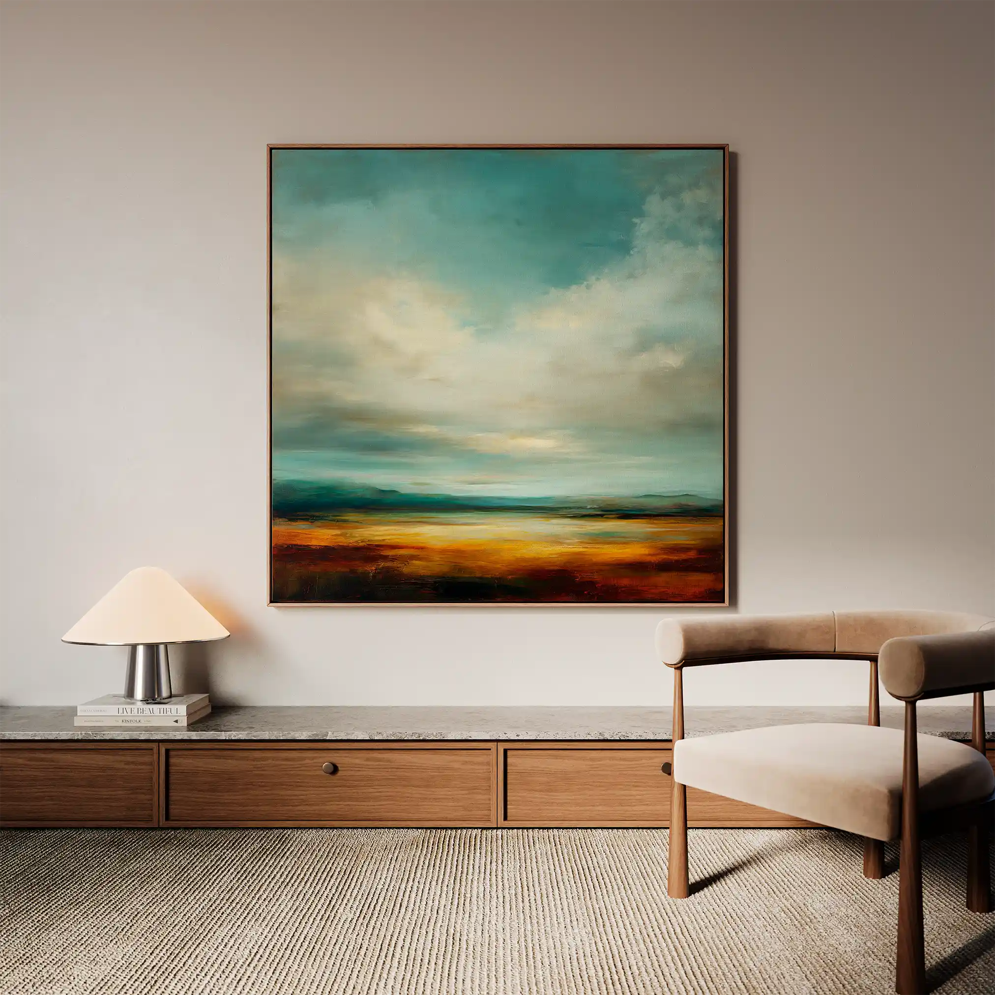 Abstract 733 Canvas Art 60 x 60 cm / Black