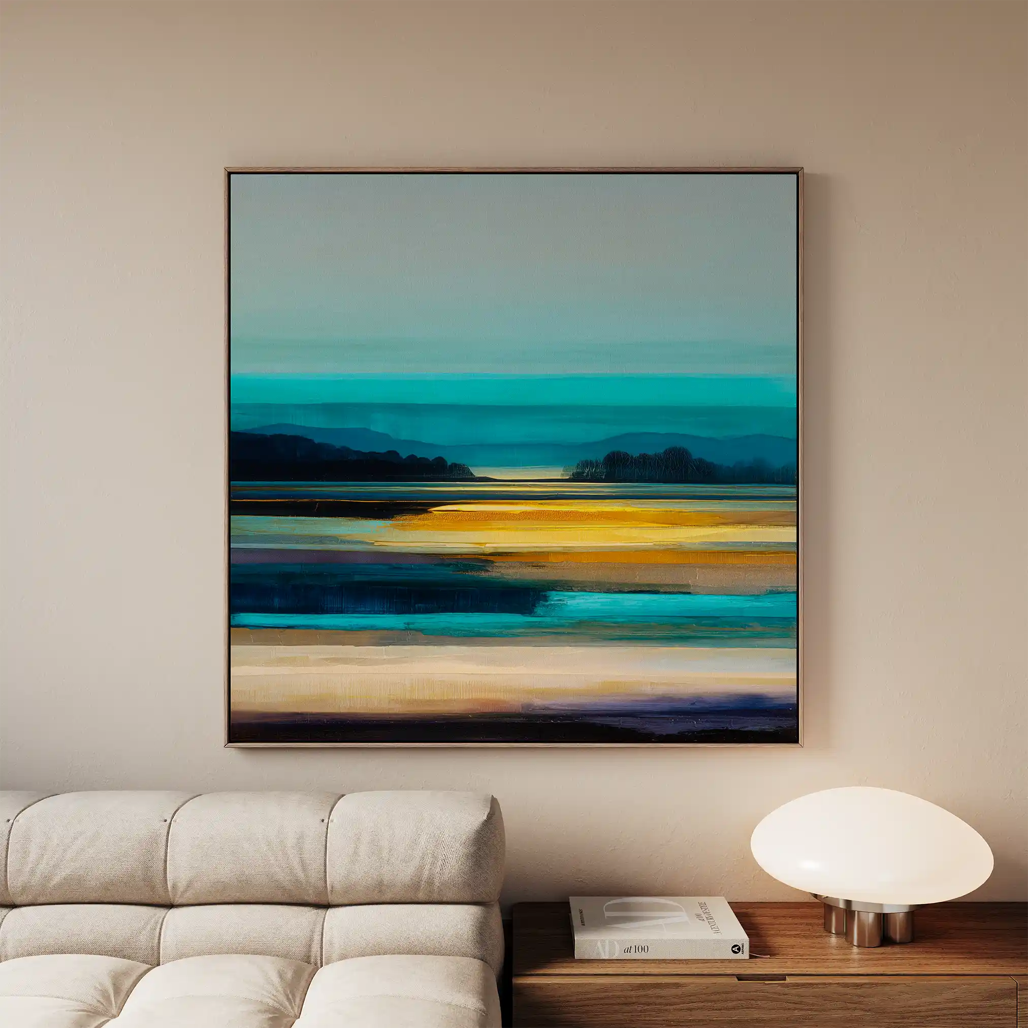 Abstract 739 Canvas Art 60 x 60 cm / Black