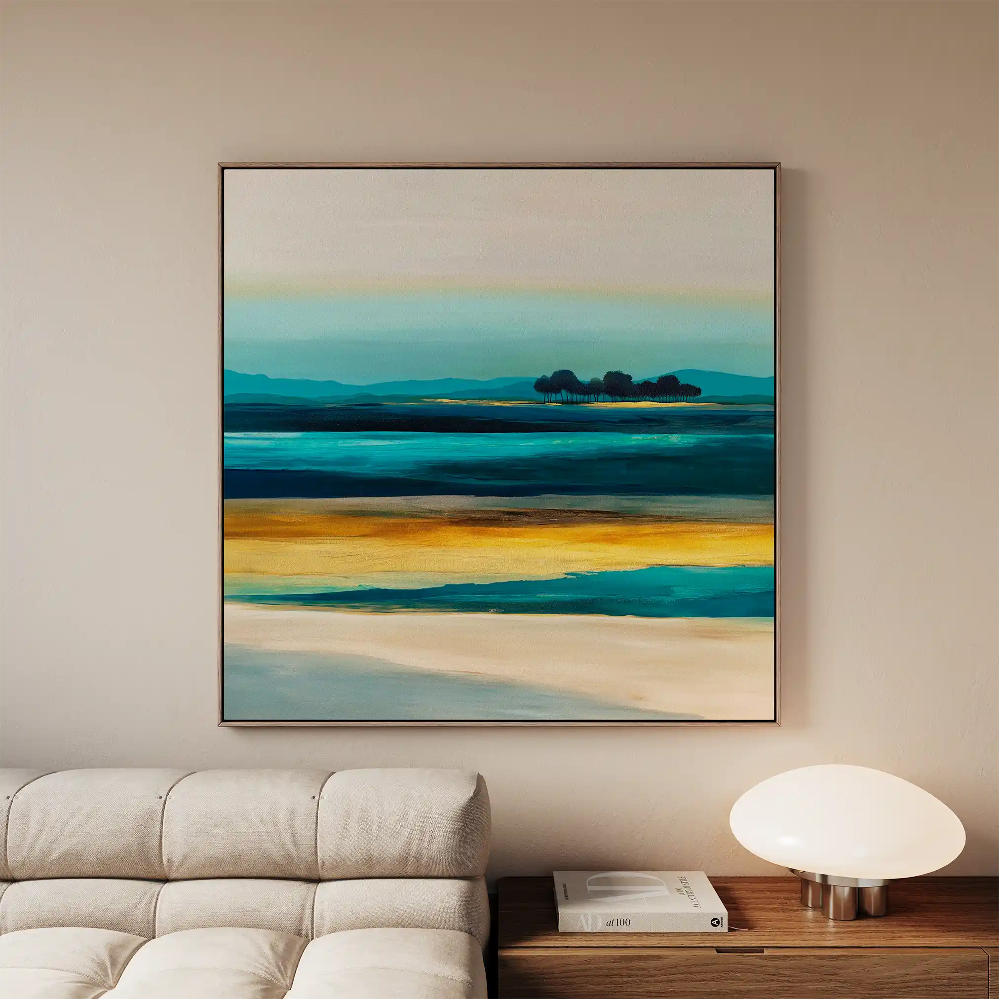 Abstract 740 Canvas Art 60 x 60 cm / Black