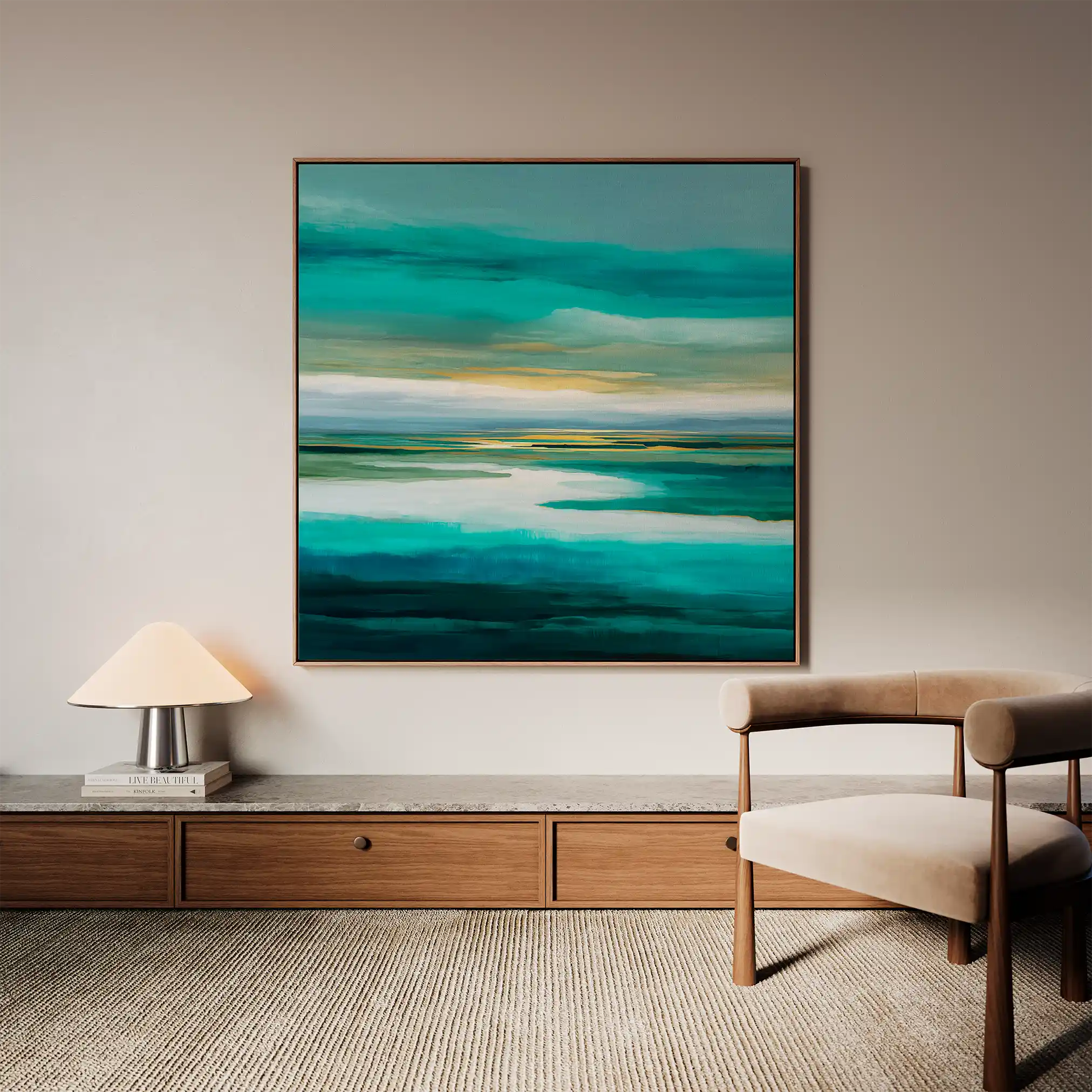 Abstract 741 Canvas Art 60 x 60 cm / Black