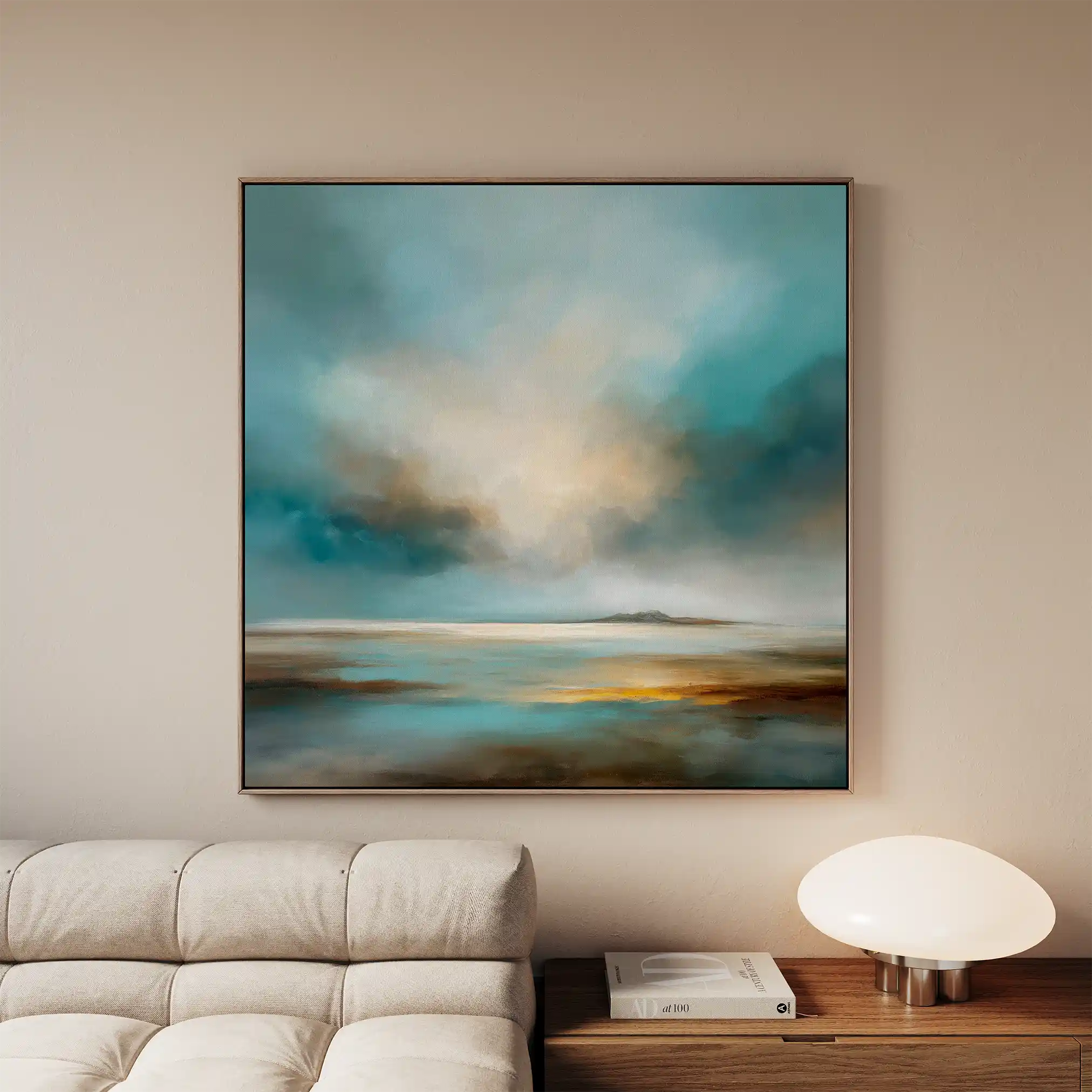 Abstract 742 Canvas Art 60 x 60 cm / Black