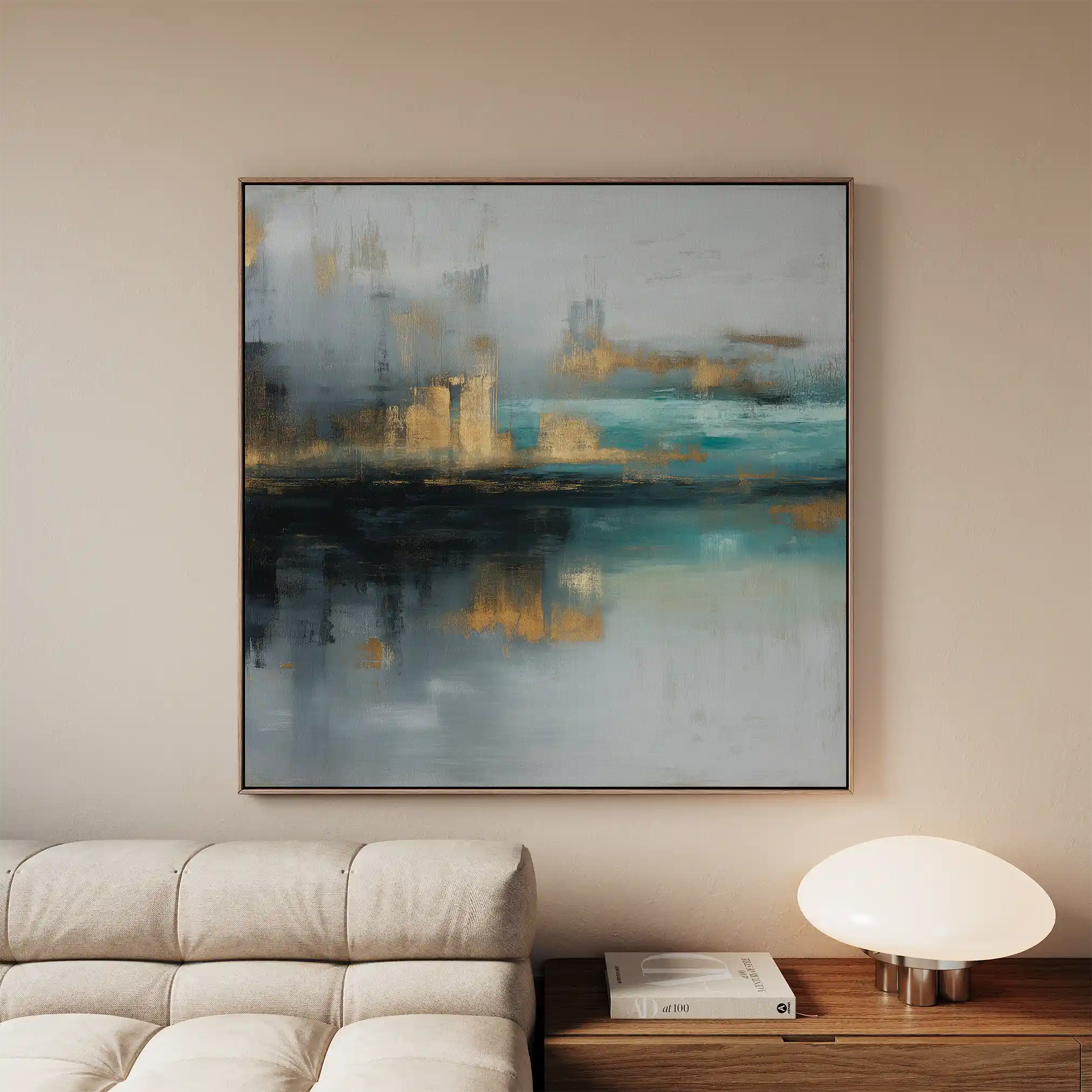 Abstract 745 Canvas Art 60 x 60 cm / Black