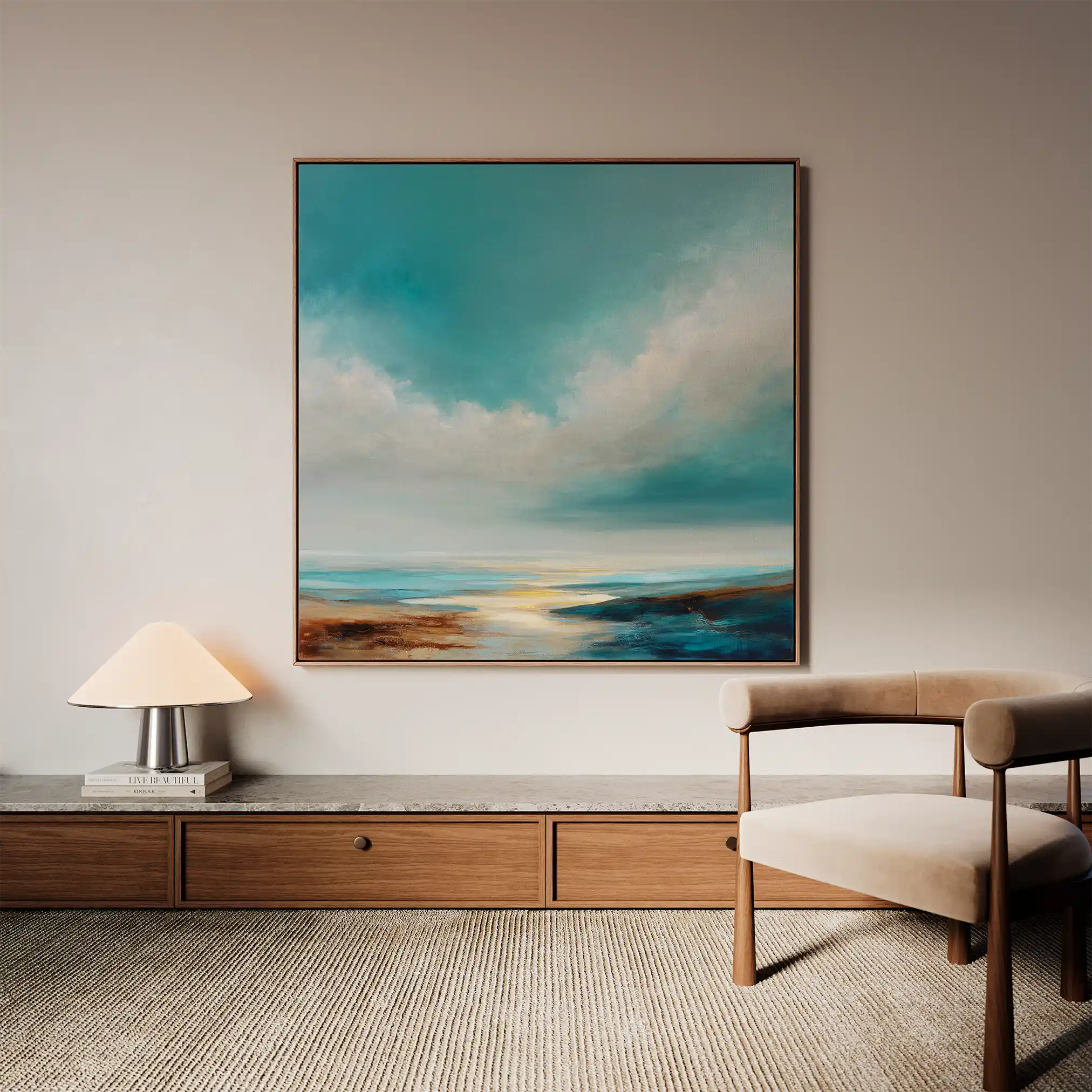 Abstract 746 Canvas Art 60 x 60 cm / Black