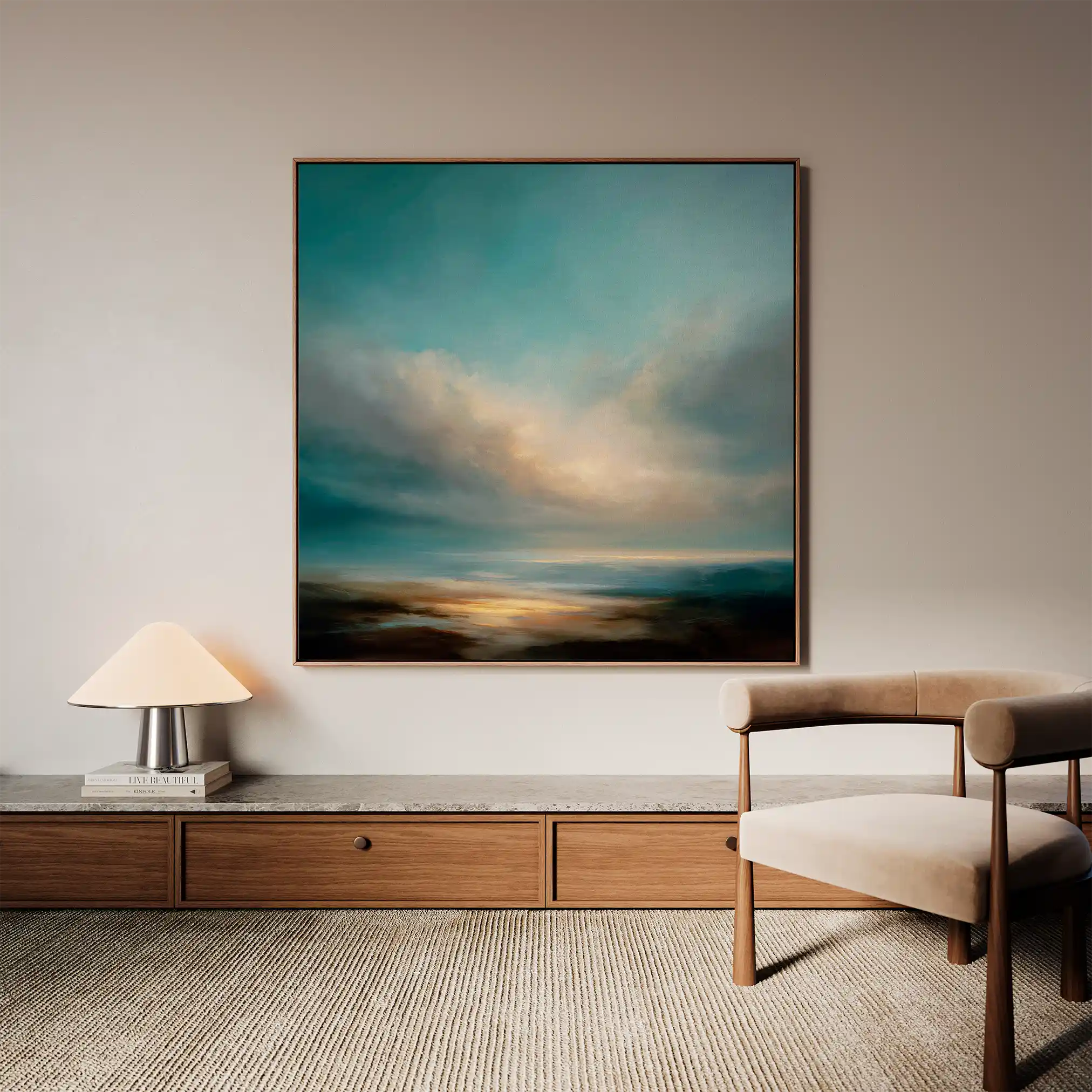 Abstract 747 Canvas Art 60 x 60 cm / Black