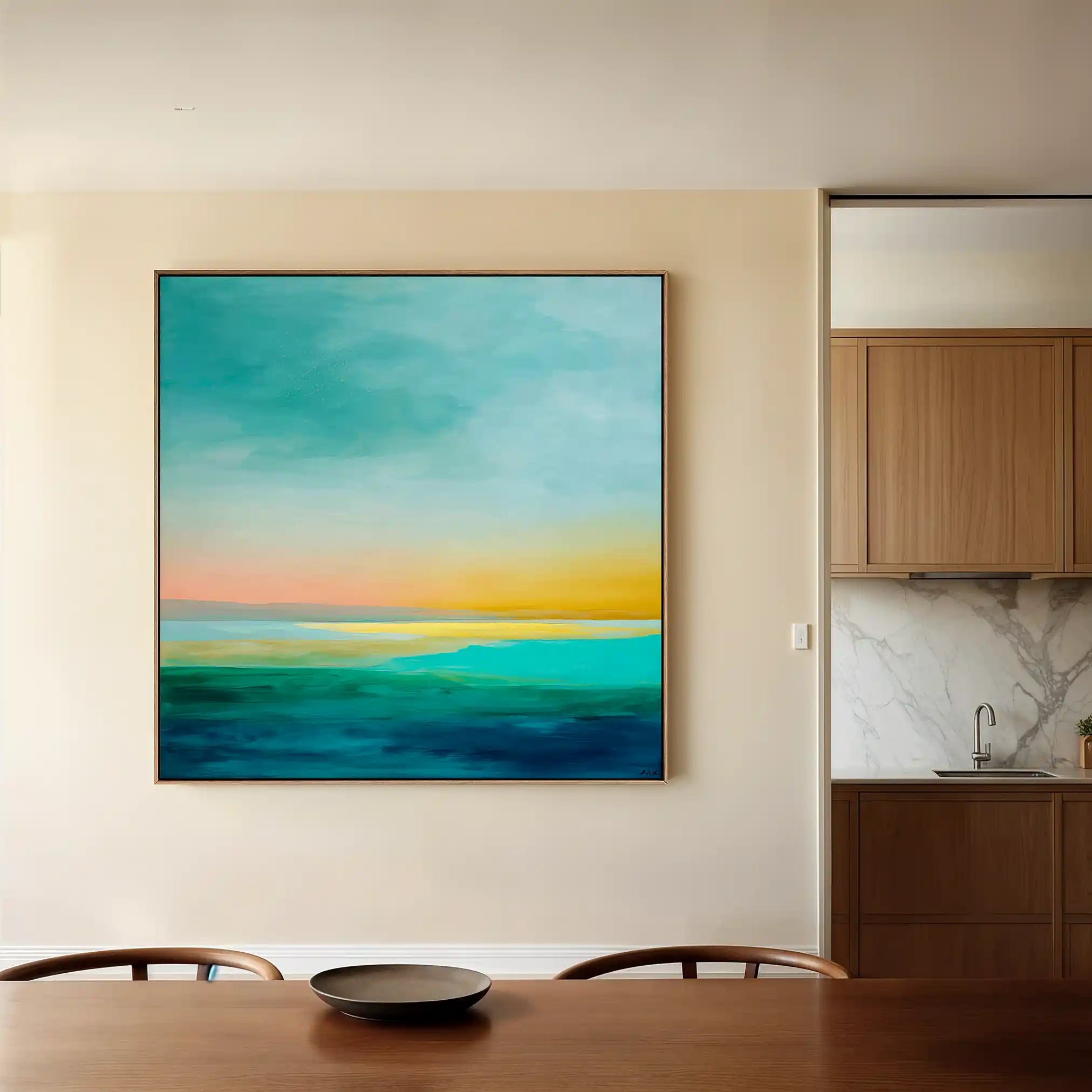 Abstract 749 Canvas Art 60 x 60 cm / Black