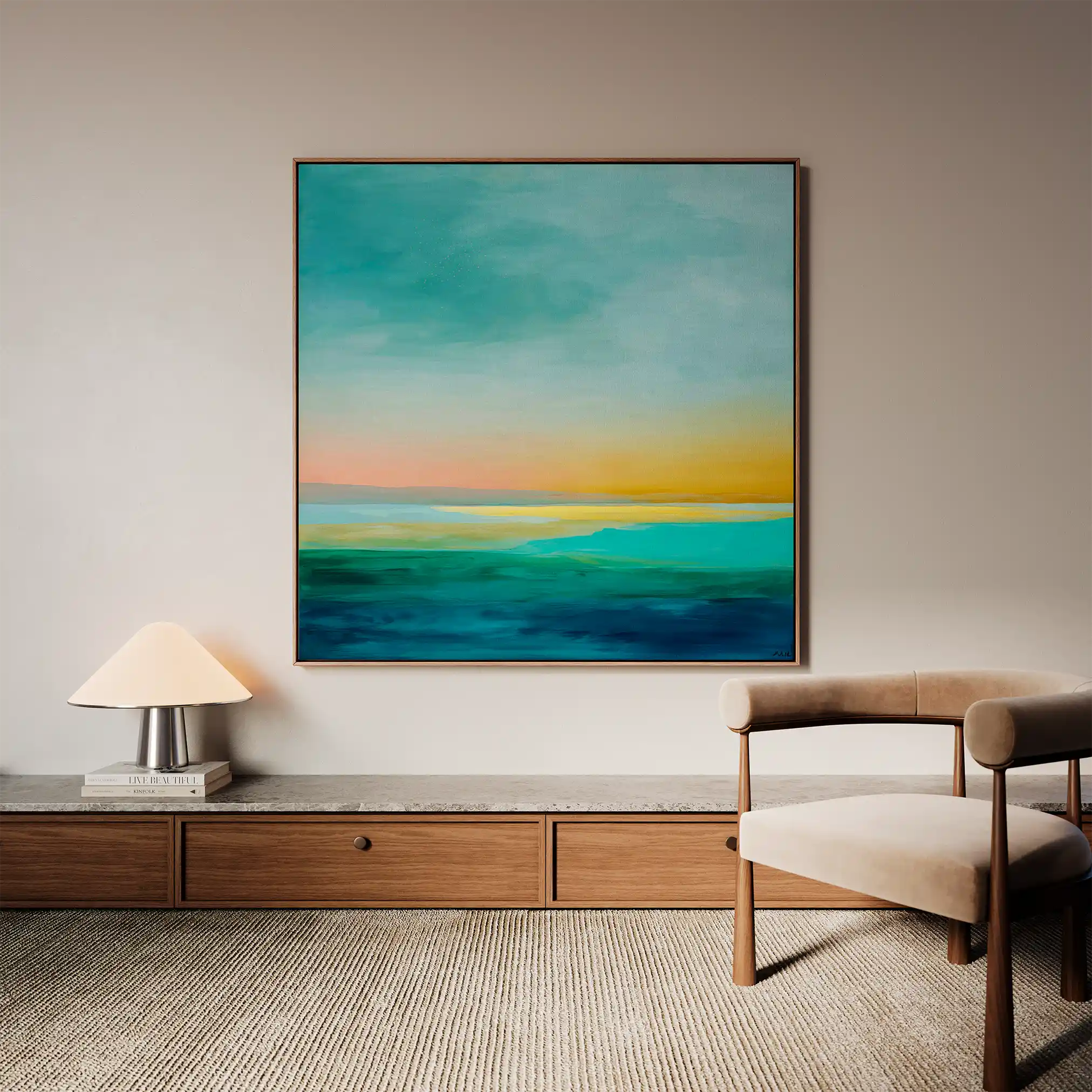 Abstract 749 Canvas Art 60 x 60 cm / Black