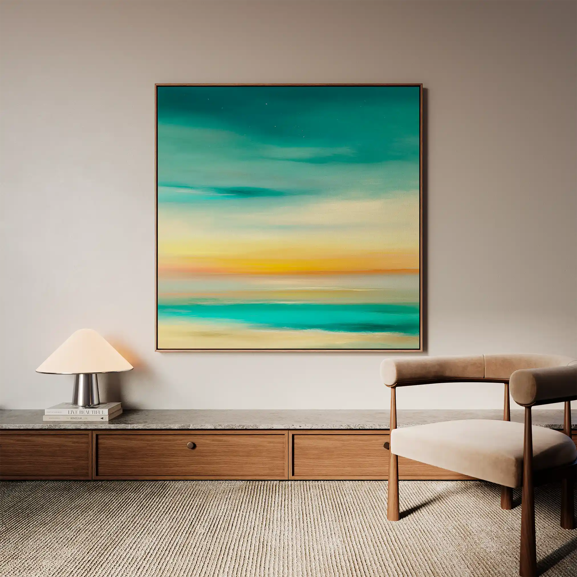 Abstract 750 Canvas Art 60 x 60 cm / Black