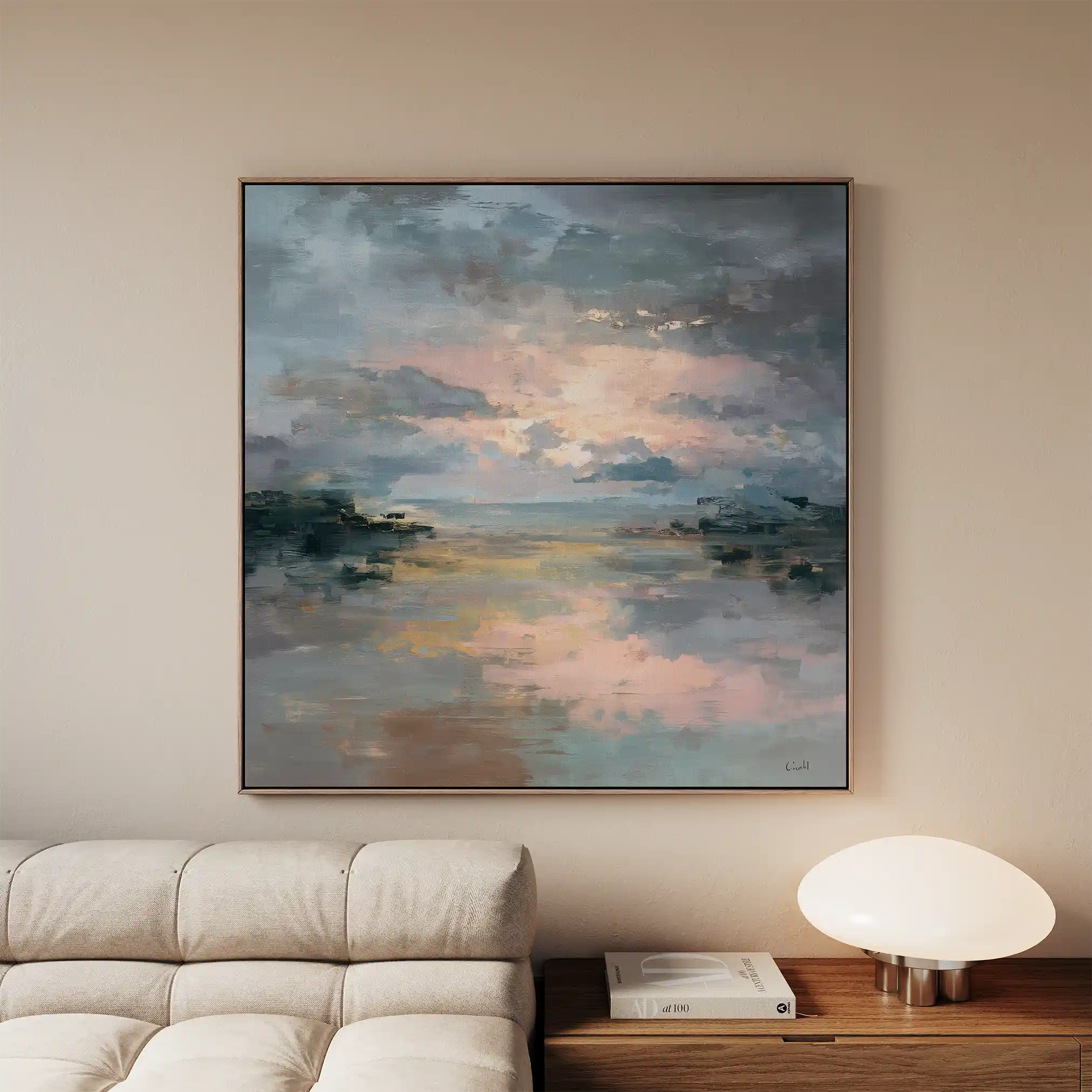 Abstract 753 Canvas Art 60 x 60 cm / Black