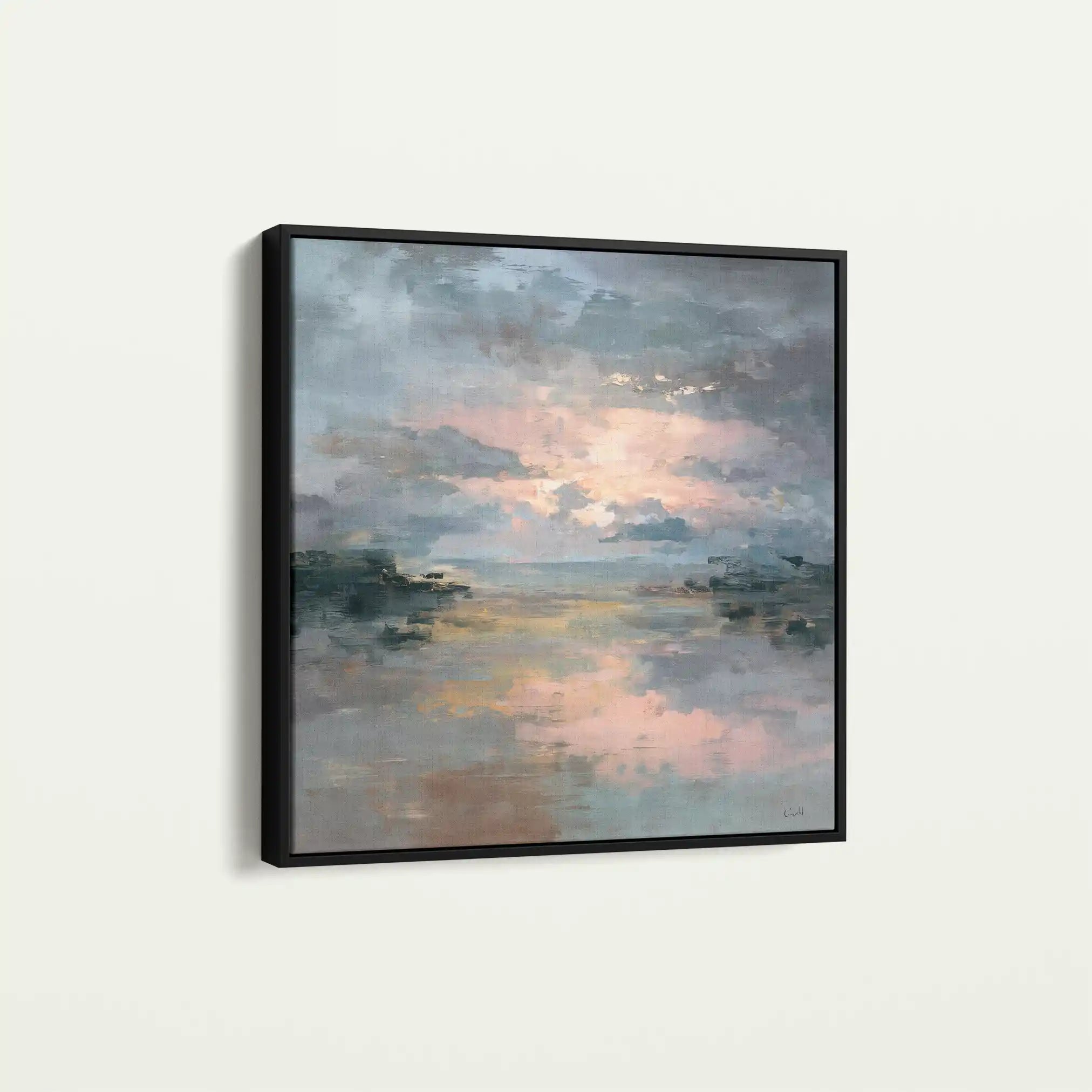Abstract 753 Canvas Art 60 x 60 cm / Black
