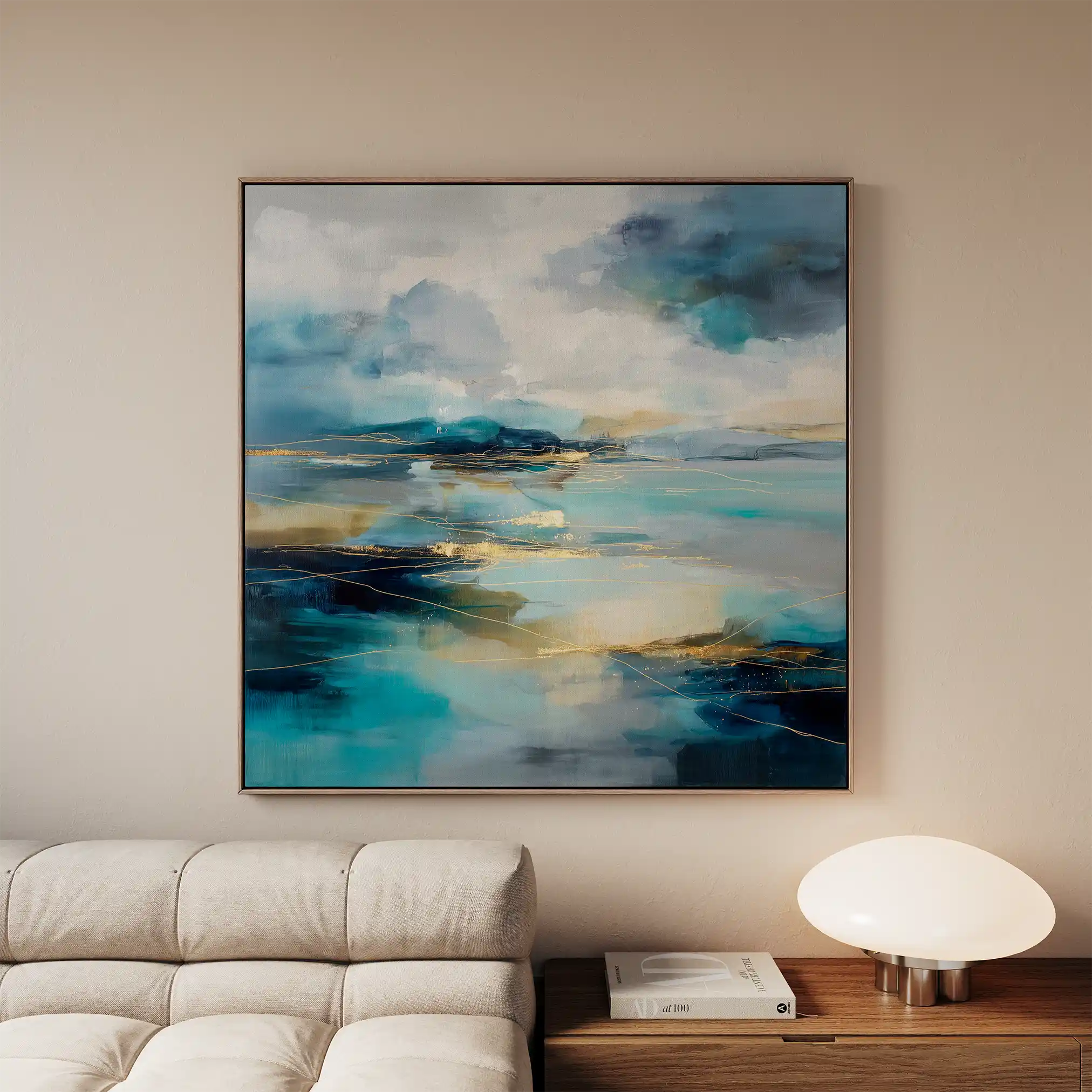 Abstract 754 Canvas Art 60 x 60 cm / Black