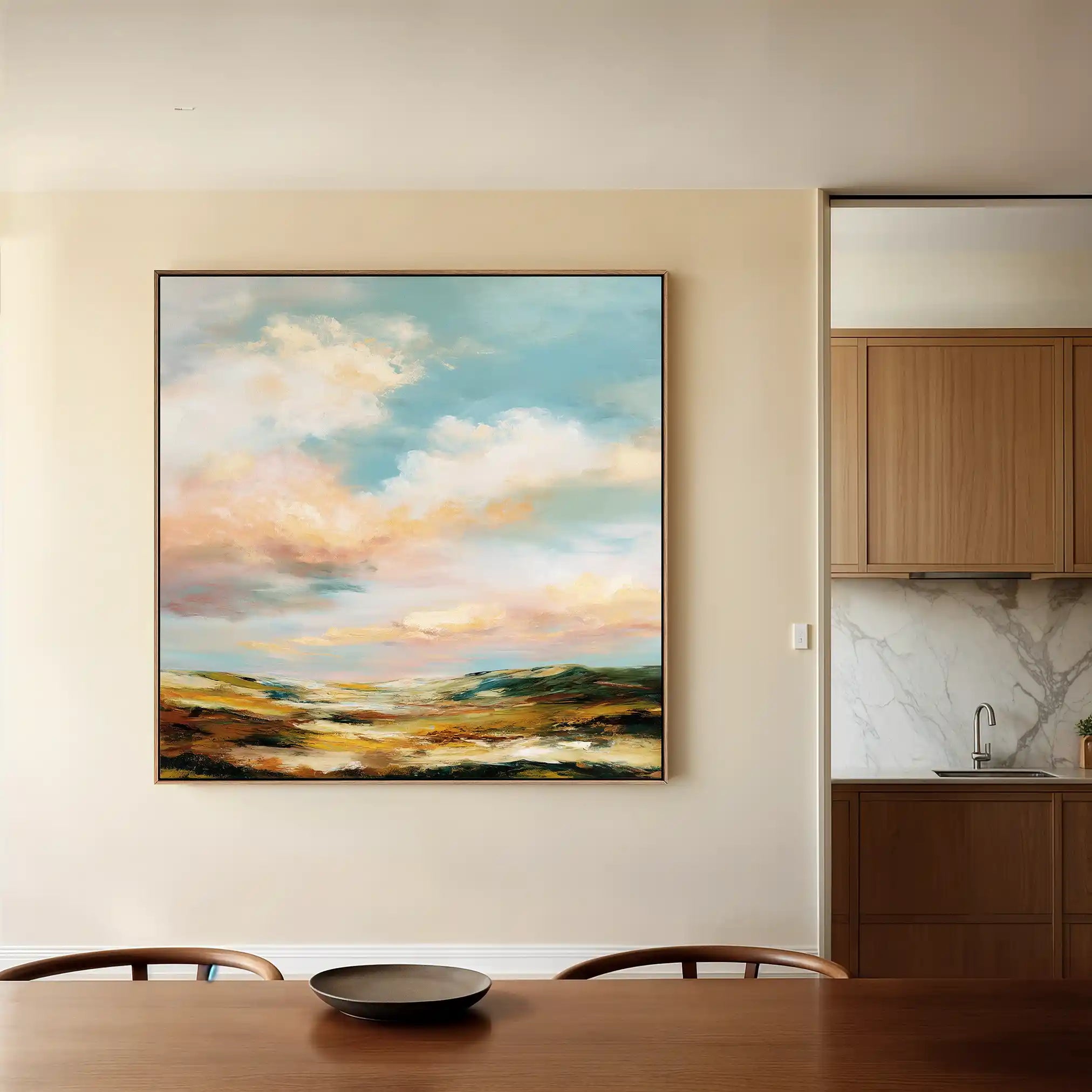 Abstract 758 Canvas Art 60 x 60 cm / Black