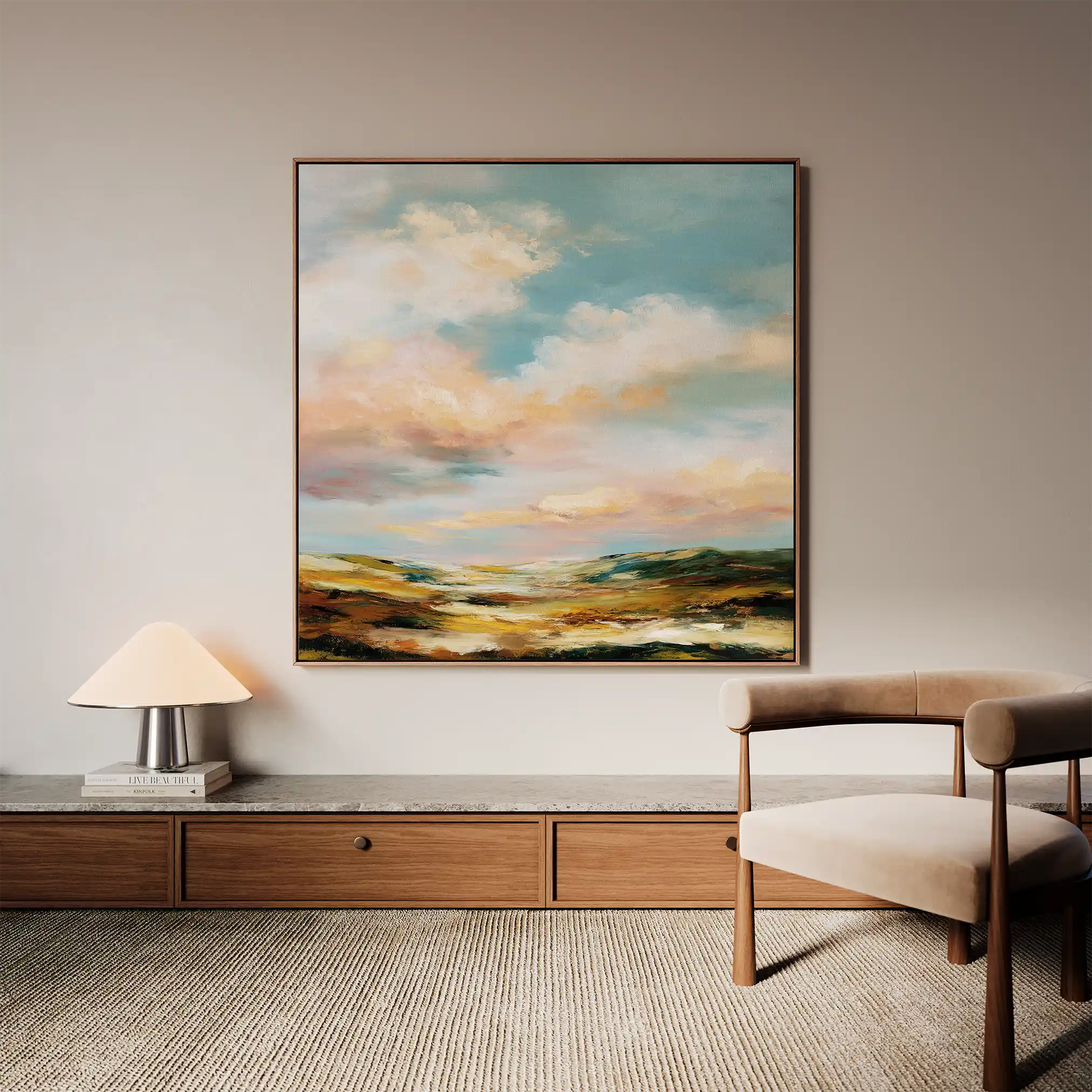 Abstract 758 Canvas Art 60 x 60 cm / Black