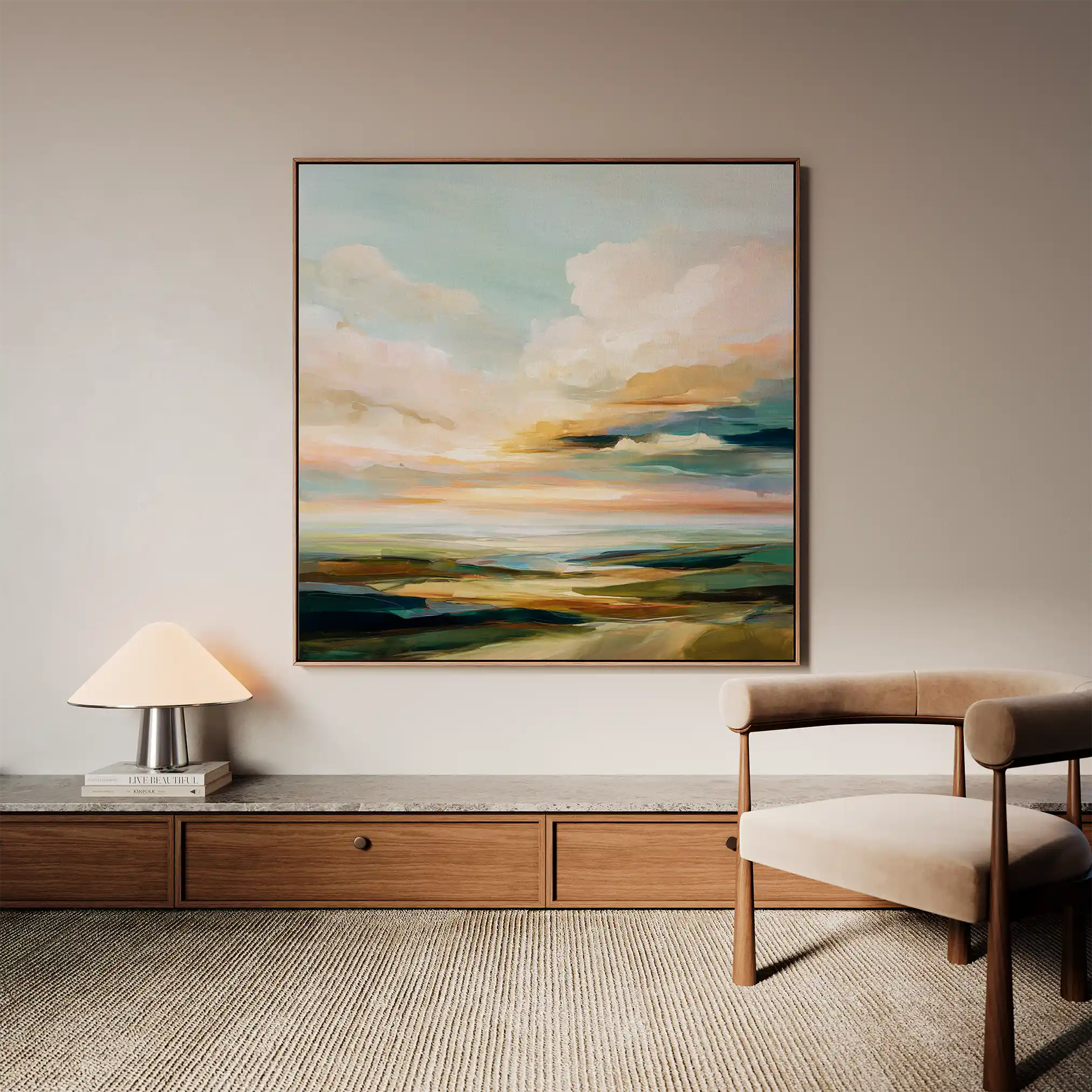 Abstract 759 Canvas Art 60 x 60 cm / Black