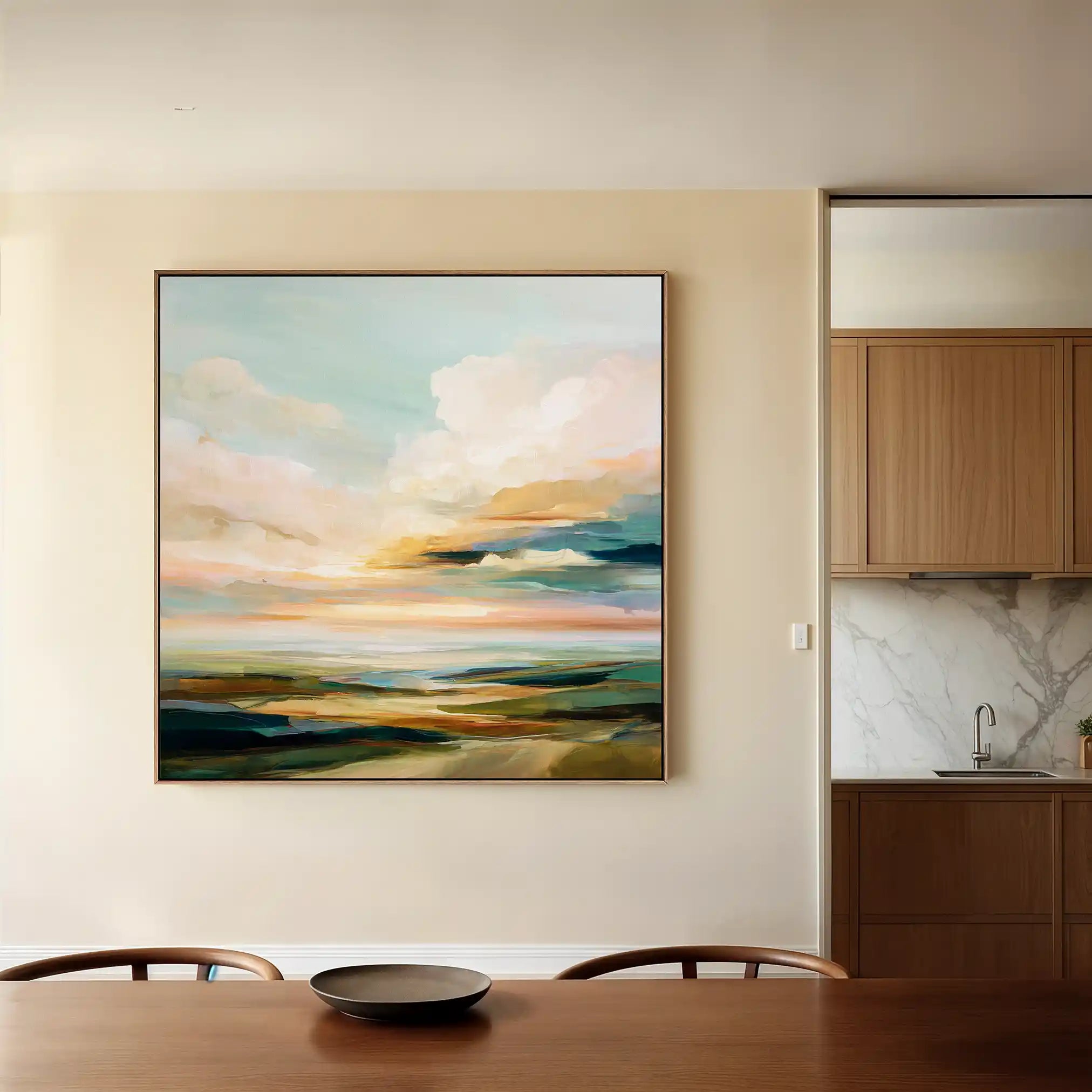 Abstract 759 Canvas Art 60 x 60 cm / Black