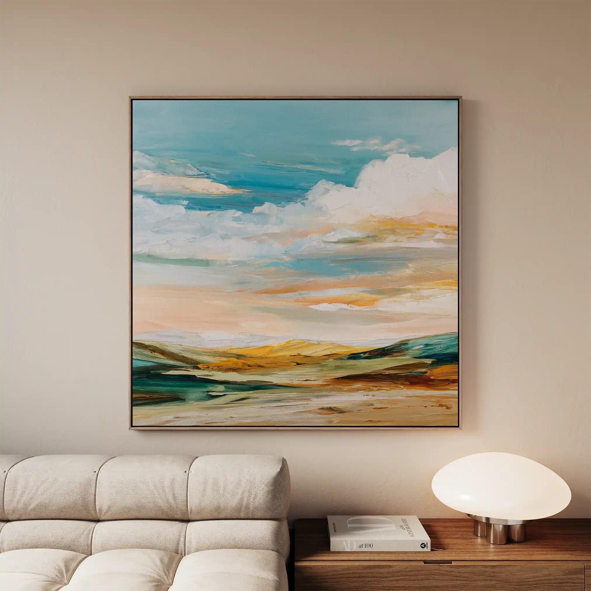 Abstract 760 Canvas Art 60 x 60 cm / Black