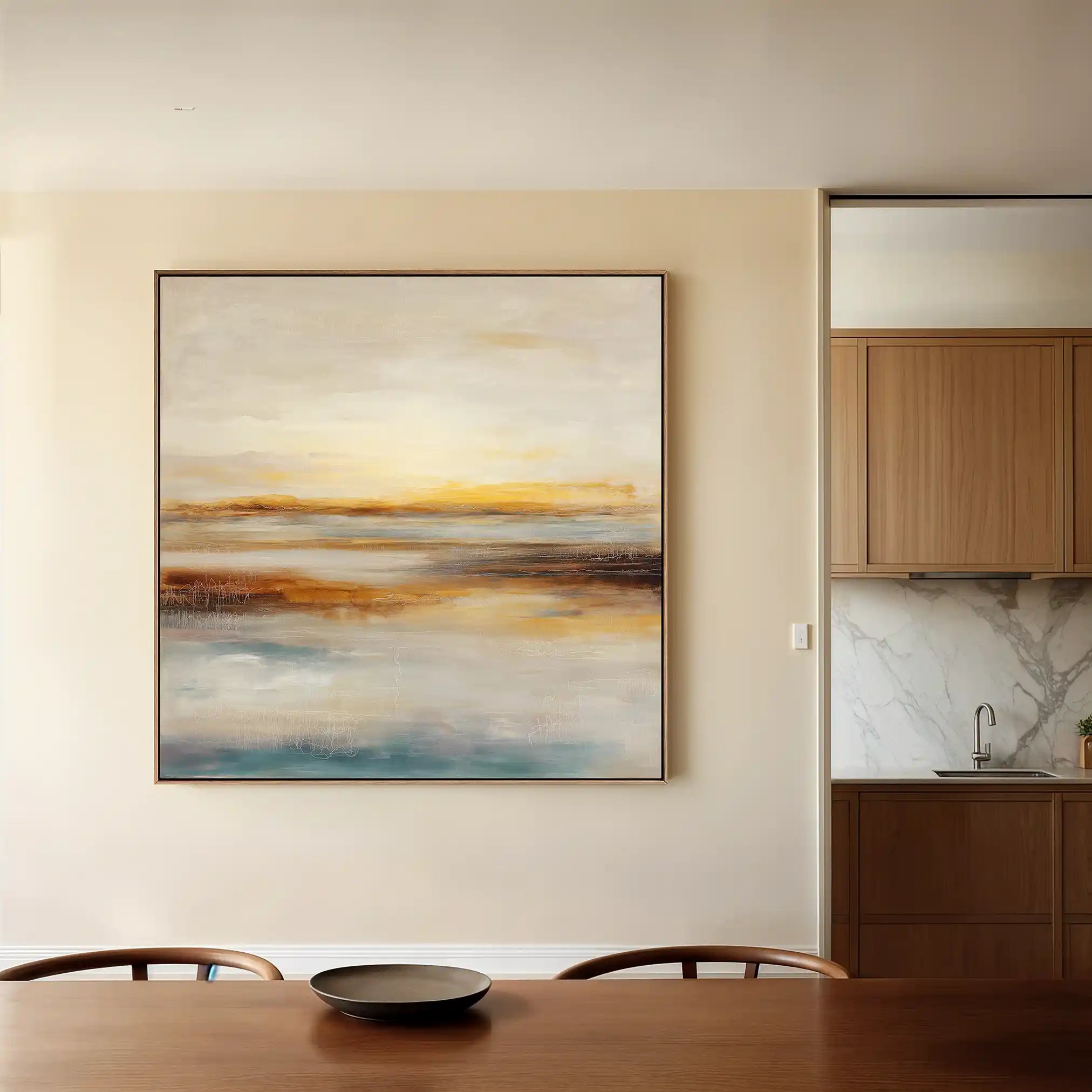 Abstract 761 Canvas Art 60 x 60 cm / Black