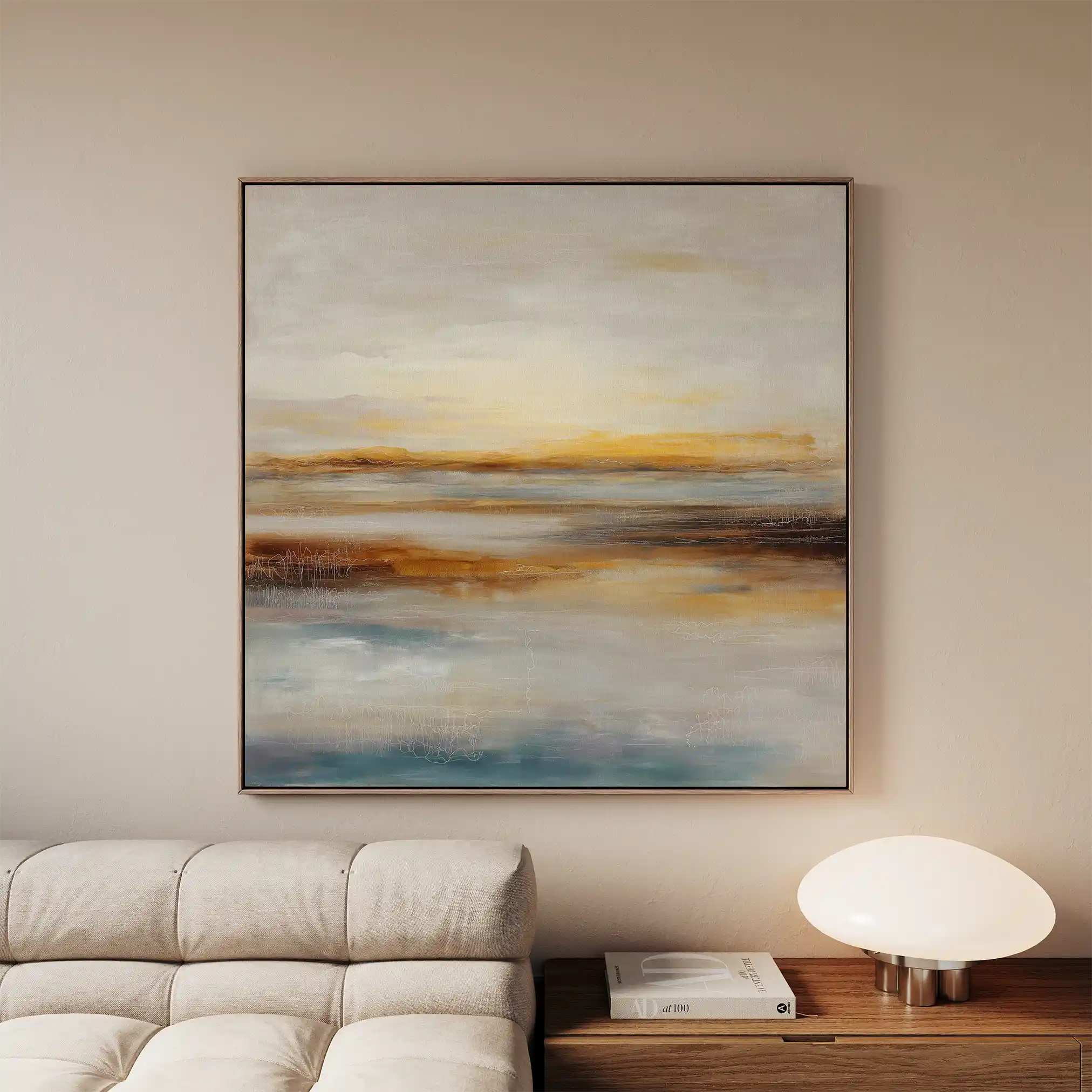 Abstract 761 Canvas Art 60 x 60 cm / Black