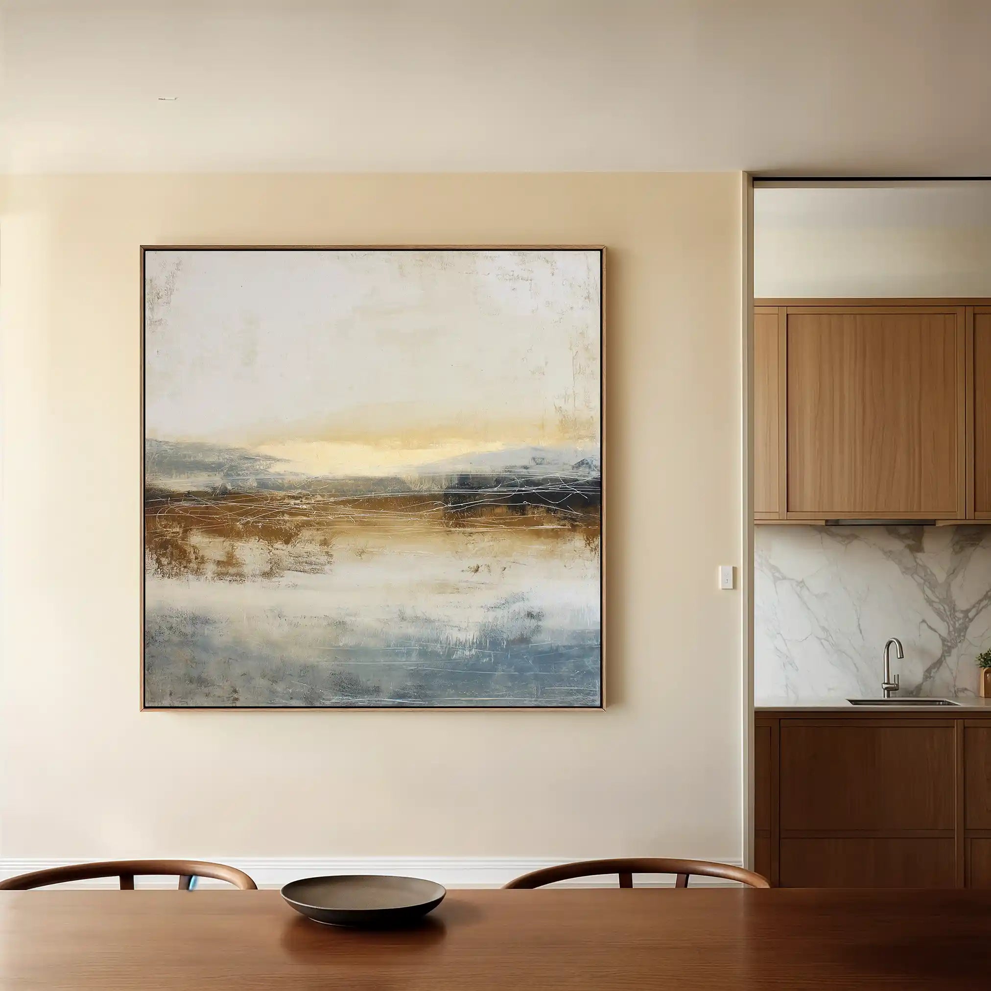 Abstract 762 Canvas Art 60 x 60 cm / Black