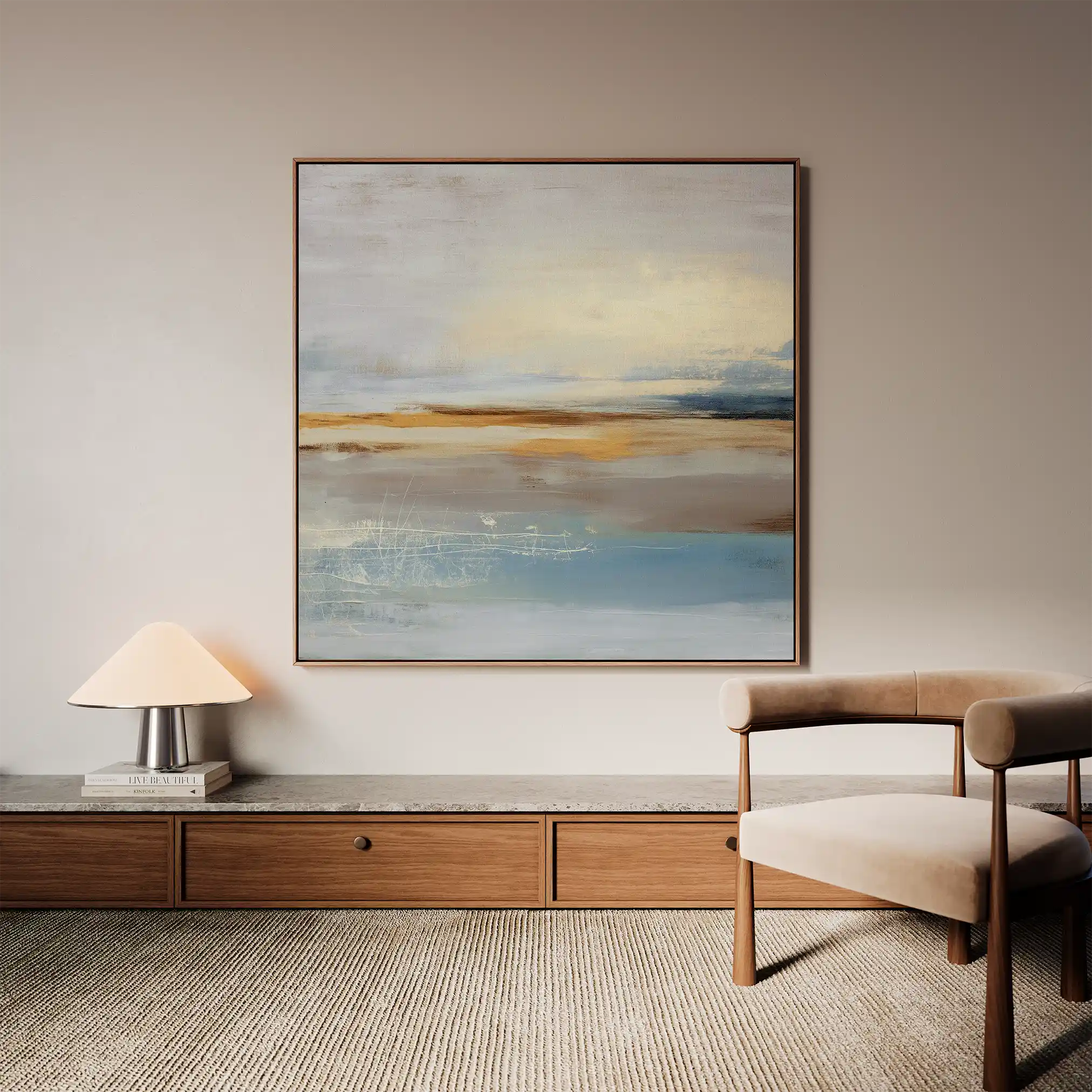 Abstract 763 Canvas Art 60 x 60 cm / Black