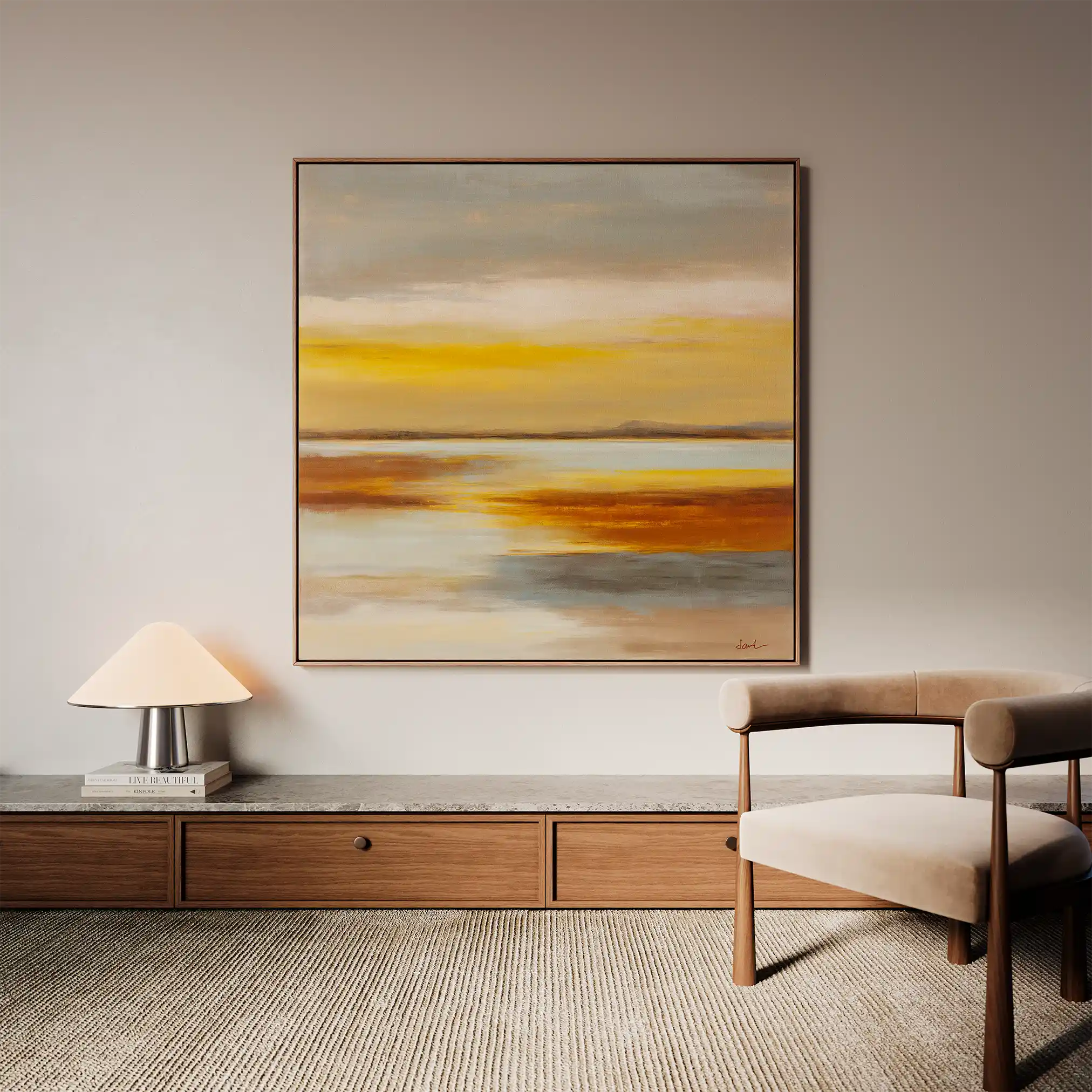 Abstract 765 Canvas Art 60 x 60 cm / Black
