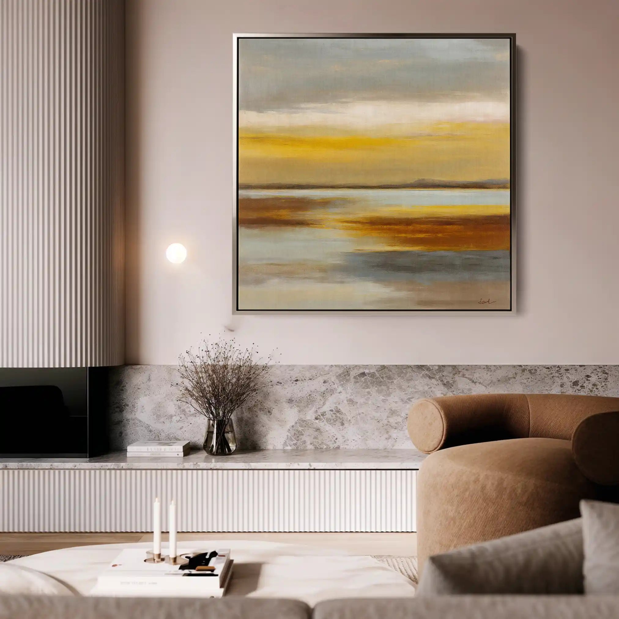 Abstract 765 Canvas Art 60 x 60 cm / Black