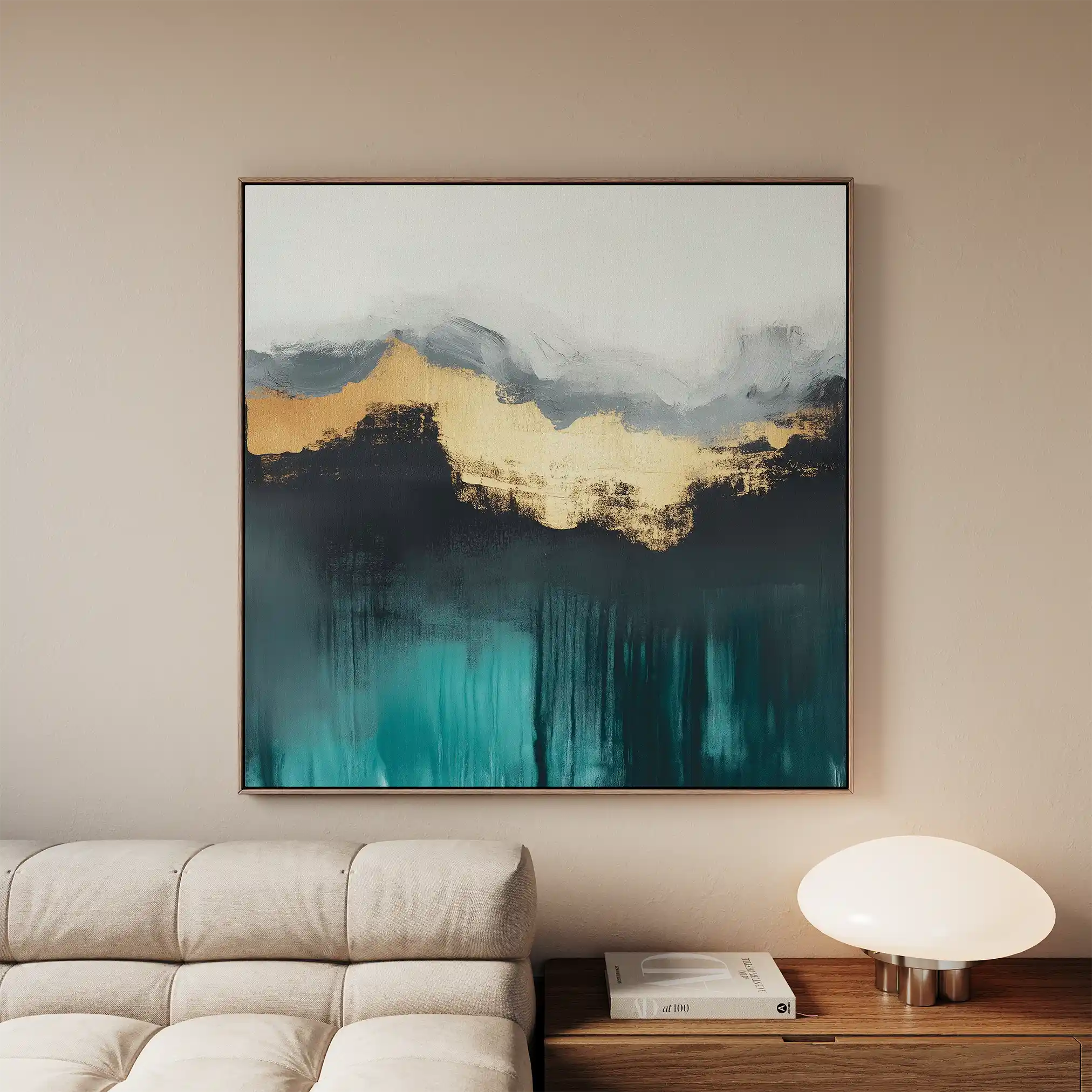 Abstract 767 Canvas Art 60 x 60 cm / Black