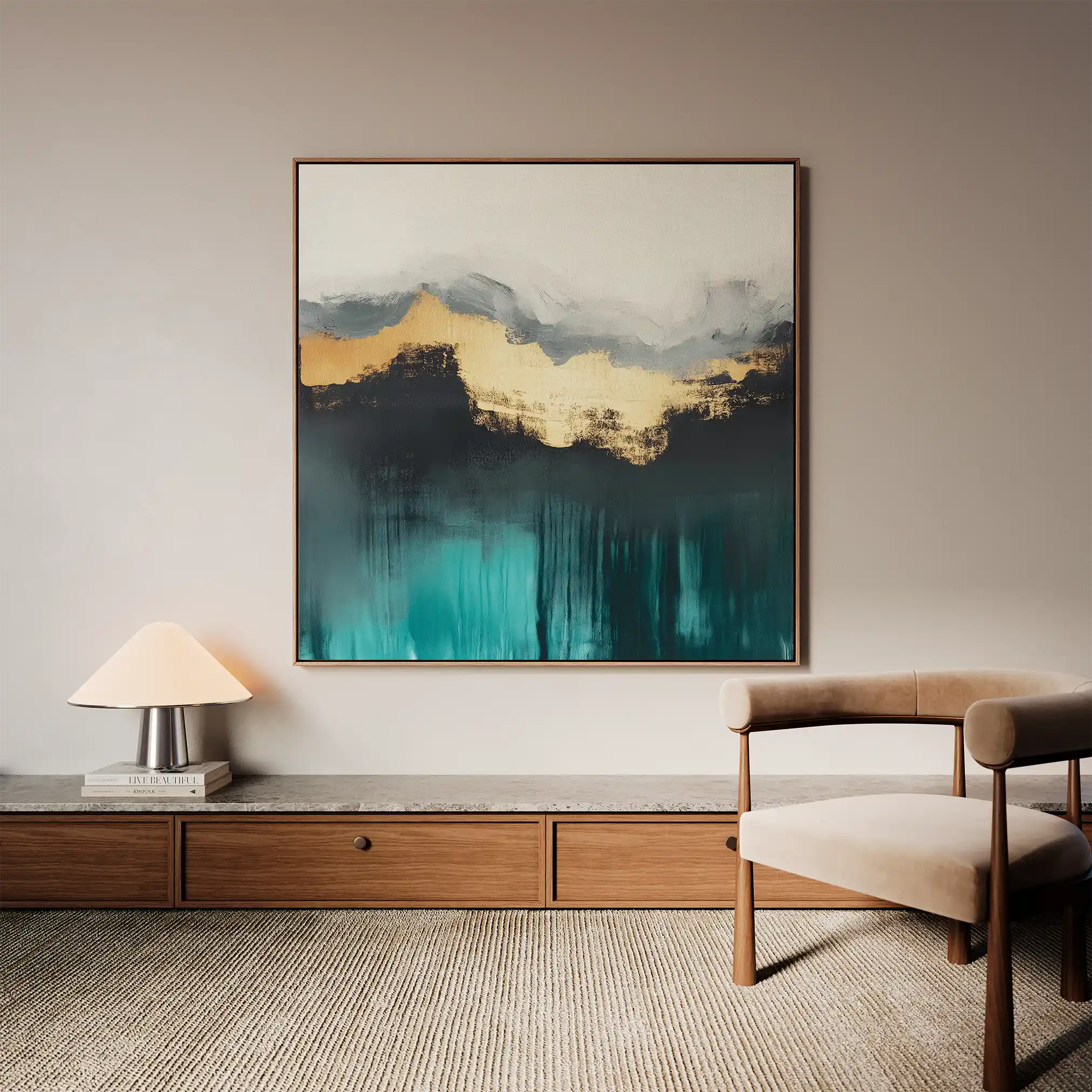 Abstract 767 Canvas Art 60 x 60 cm / Black