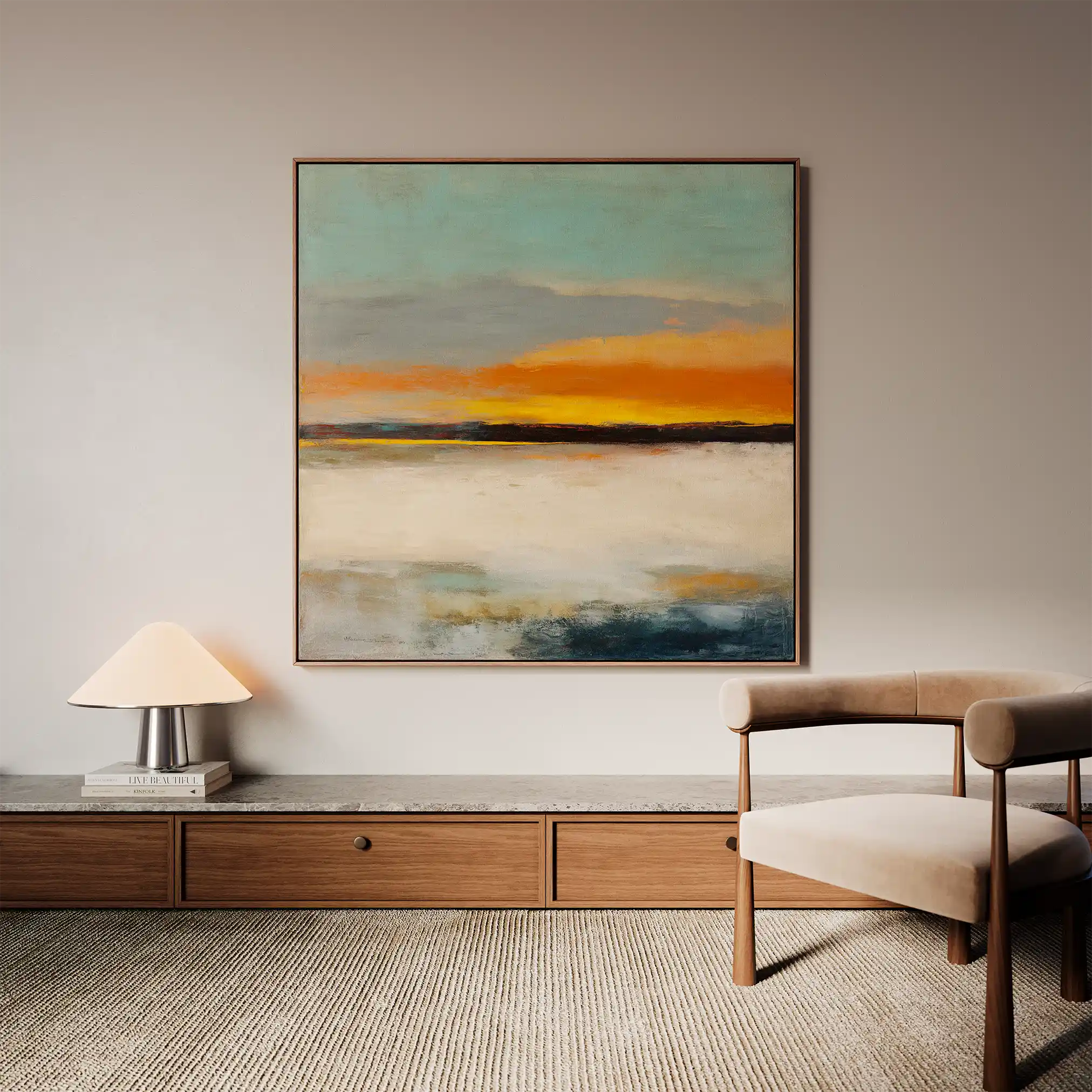 Abstract 768 Canvas Art 60 x 60 cm / Black