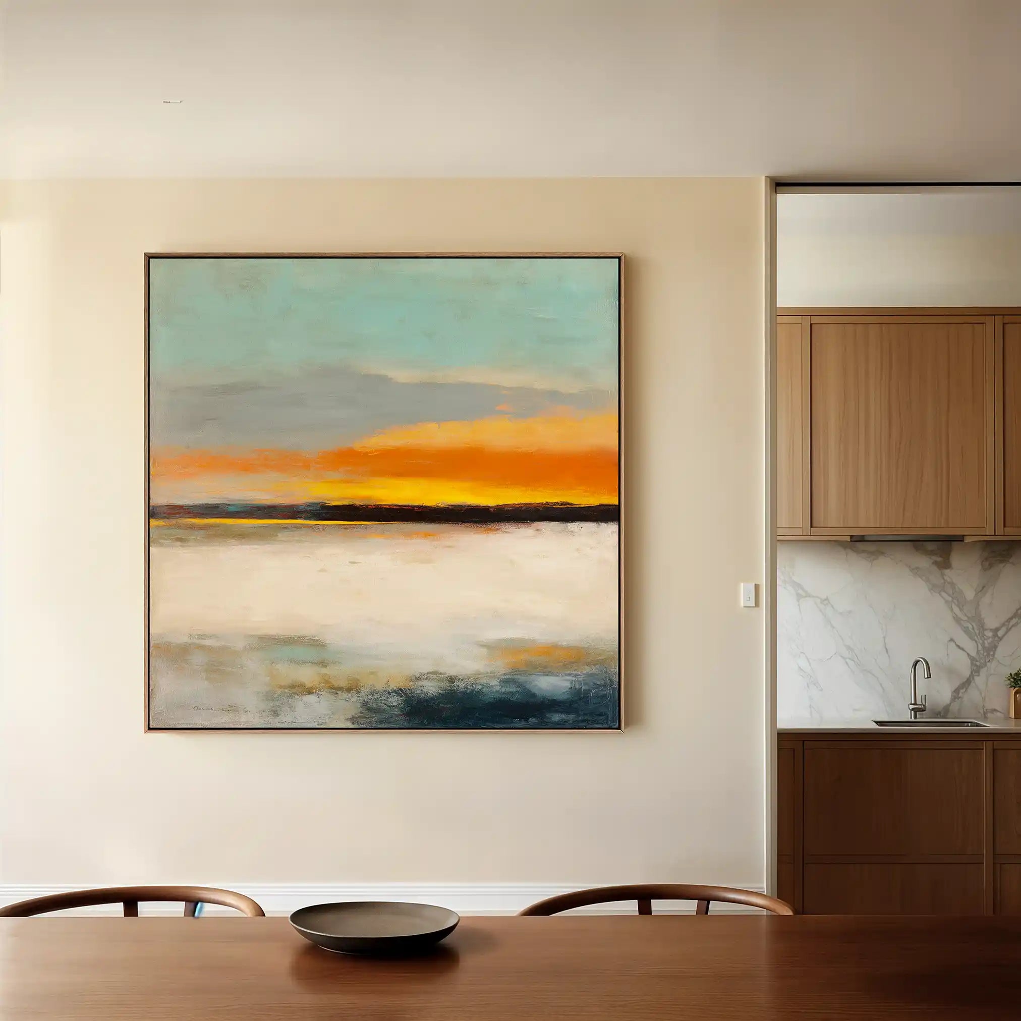 Abstract 768 Canvas Art 60 x 60 cm / Black