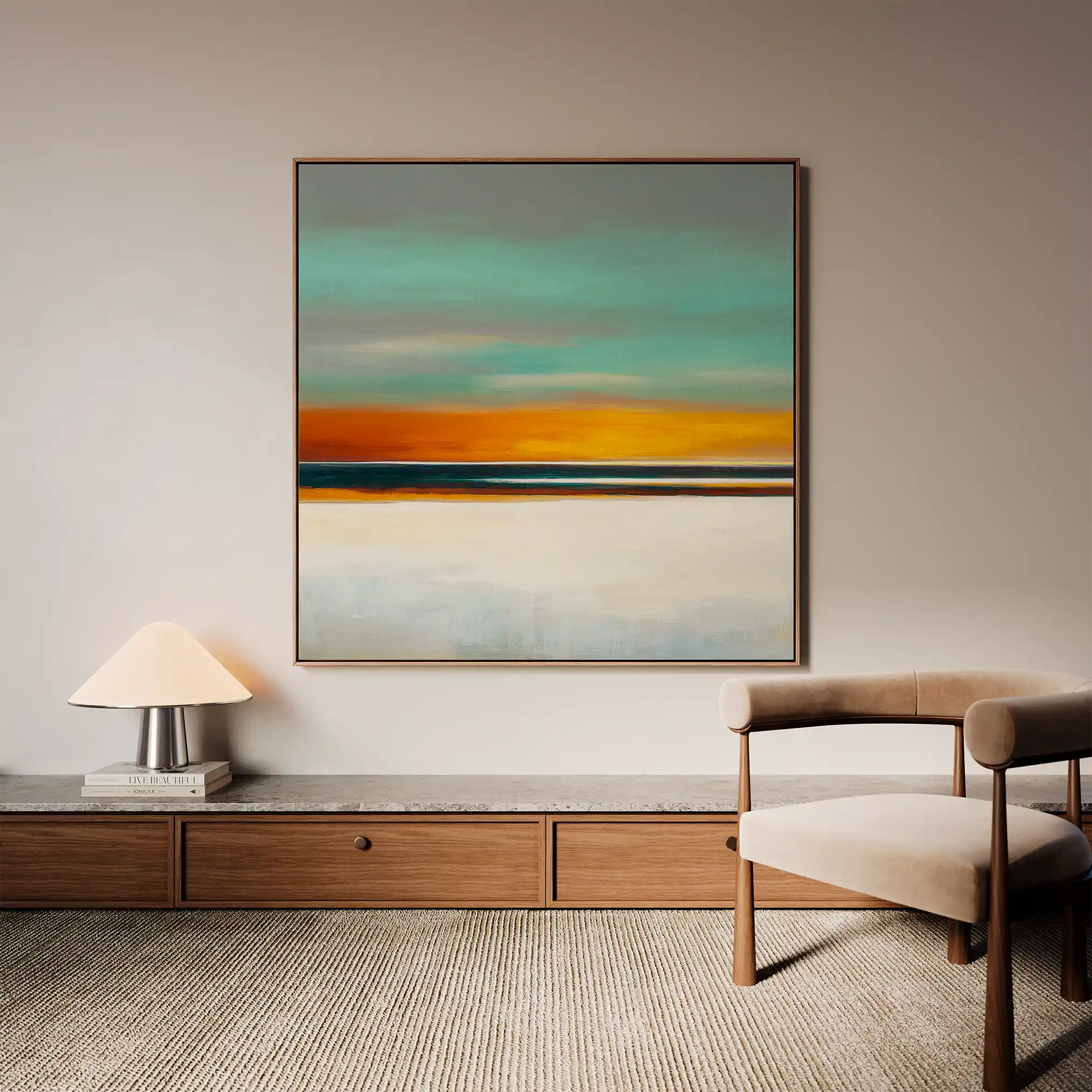 Abstract 771 Canvas Art 60 x 60 cm / Black