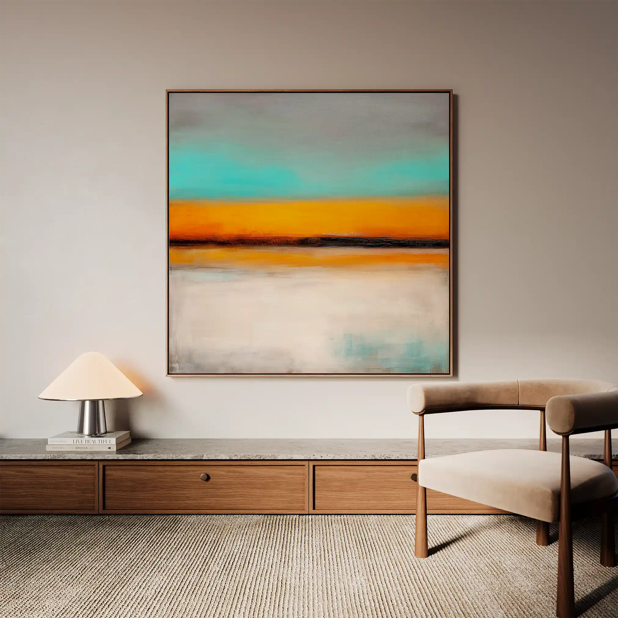 Abstract 772 Canvas Art 60 x 60 cm / Black